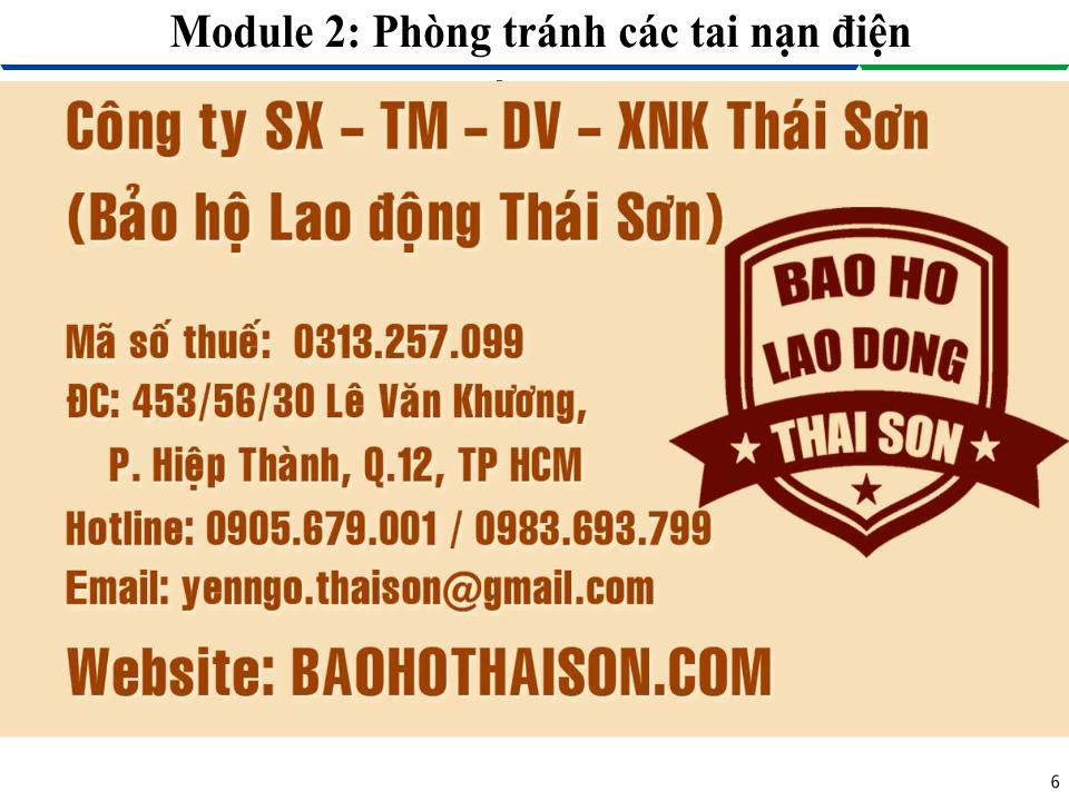 Bài giảng Module 2: Phòng tránh các tai nạn điện - Bài 4: Biện pháp phòng chống tai nạn điện trang 6