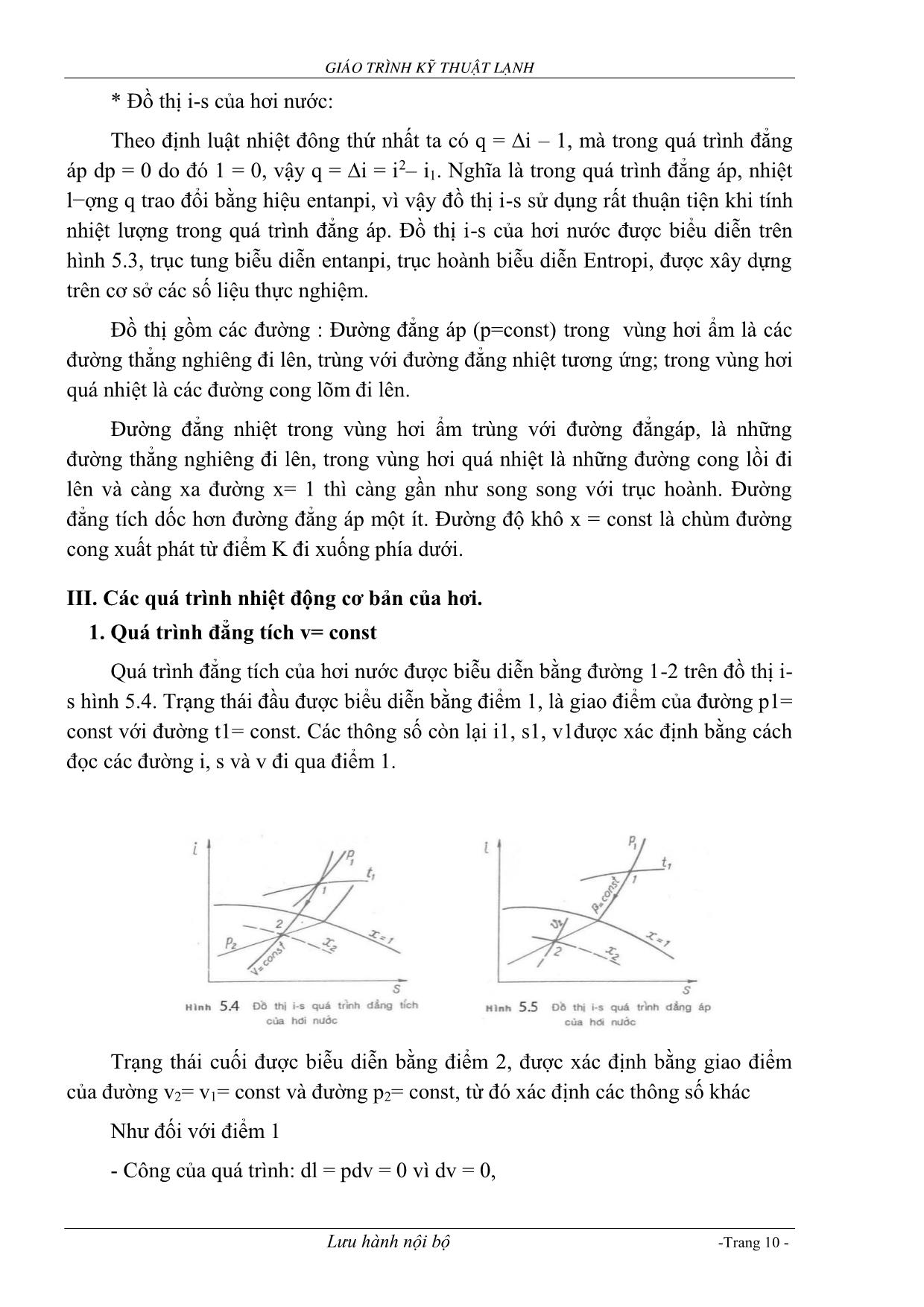 Giáo trình Kỹ thuật lạnh trang 10