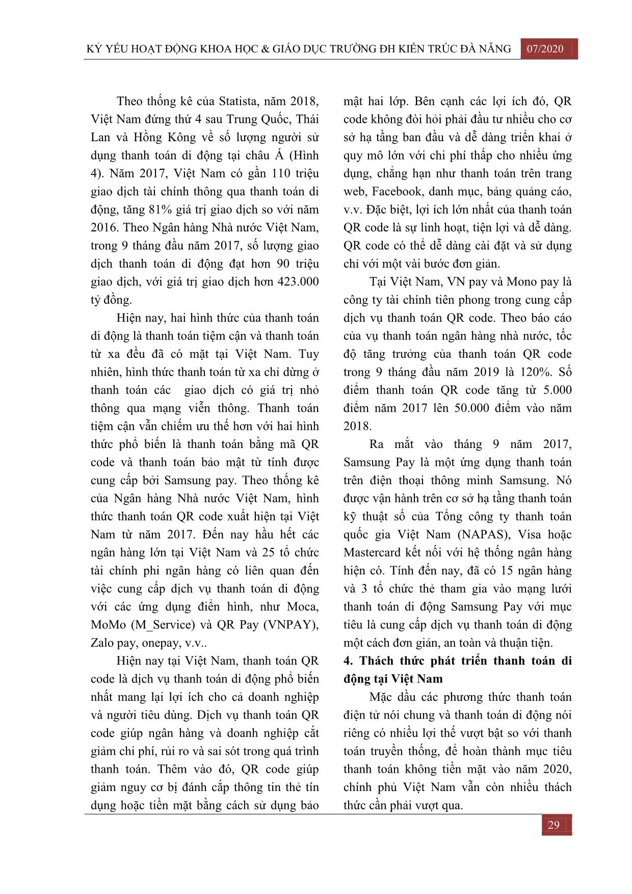 Thanh toán di động - Tiềm năng phát triển tại thị trường Việt Nam và ứng dụng trong đào tạo sinh viên ngành tài chính ngân hàng tại trường Đại học Kiến trúc Đà Nẵng trang 5