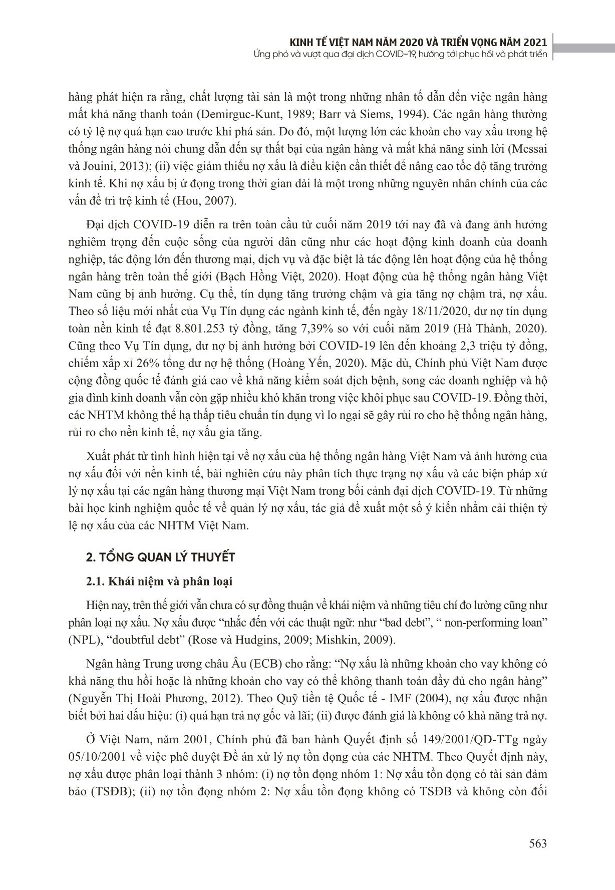 Thực trạng nợ xấu và các biện pháp xử lý nợ xấu tại các ngân hàng thương mại Việt Nam trong bối cảnh đại dịch Covid-19 trang 2