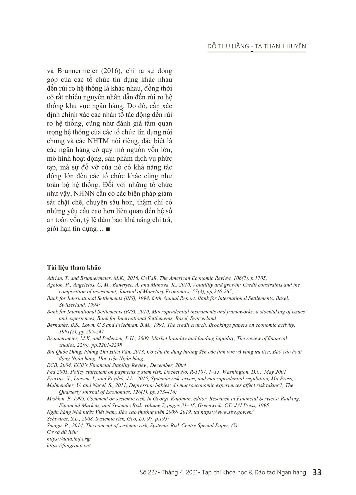 Thực trạng rủi ro hệ thống tại các ngân hàng thương mại Việt Nam và một số khuyến nghị trang 10