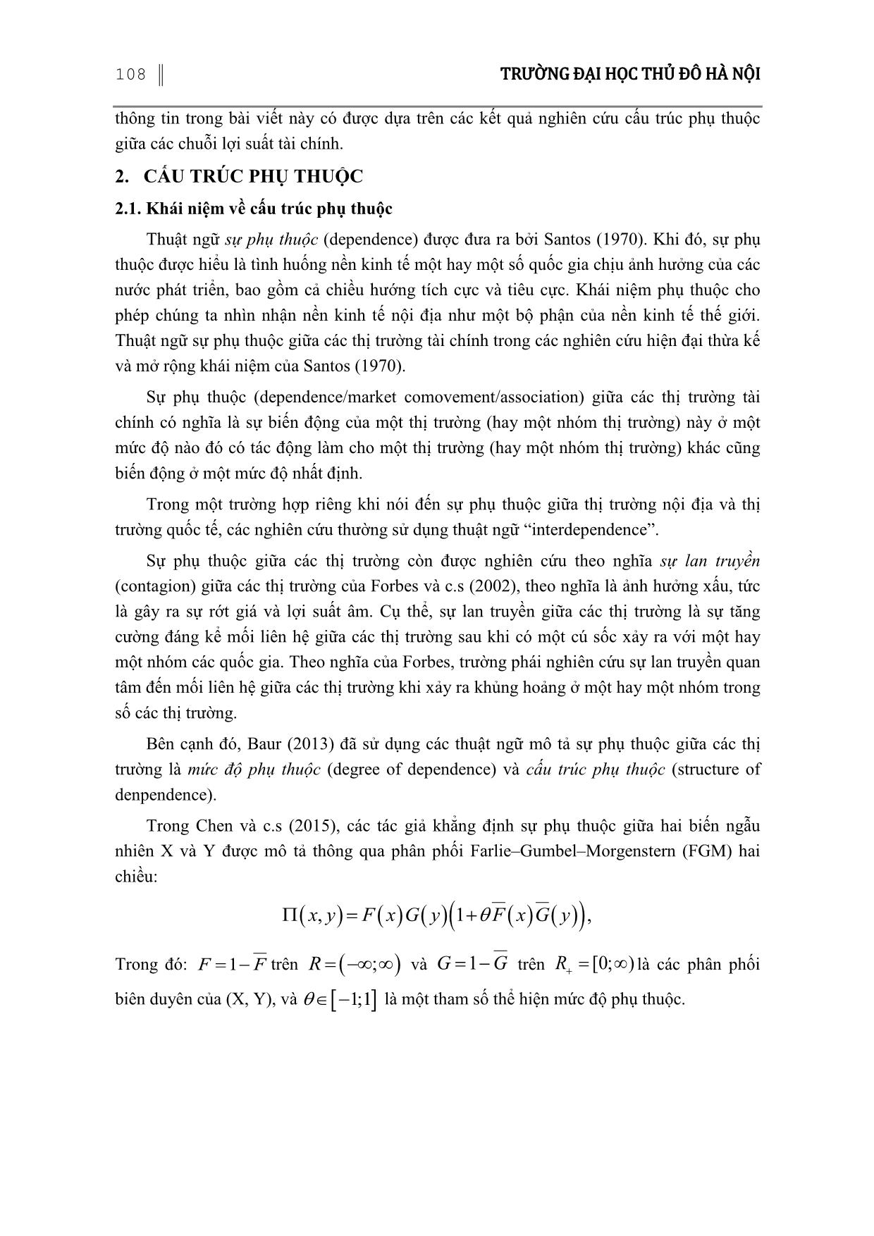 Ứng dụng nghiên cứu cấu trúc phụ thuộc trong phân tích rủi ro trên thị trường chứng khoán Việt Nam trang 2