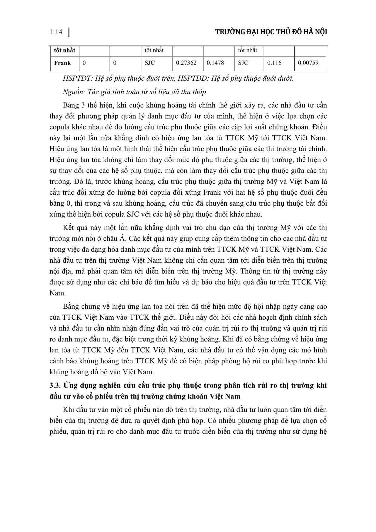 Ứng dụng nghiên cứu cấu trúc phụ thuộc trong phân tích rủi ro trên thị trường chứng khoán Việt Nam trang 8