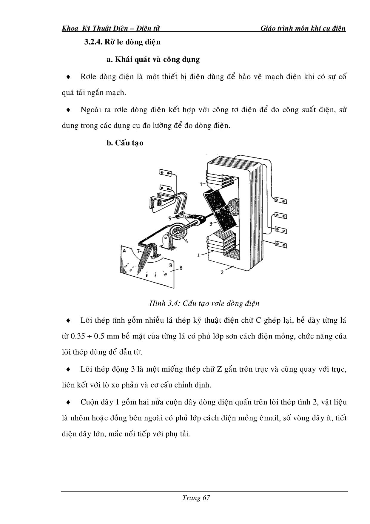 Giáo trình Khí cụ điện (Phần 2) trang 6