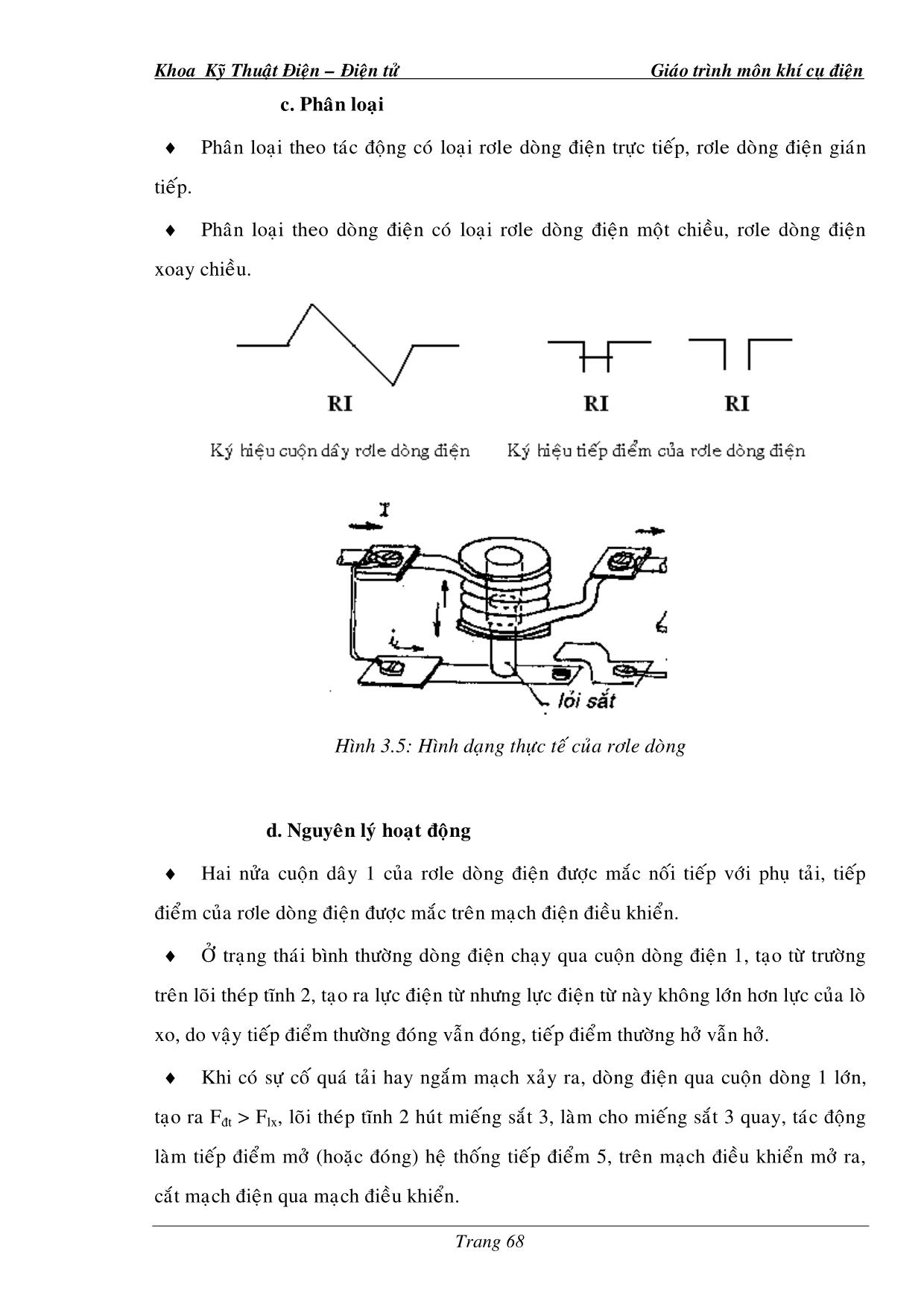 Giáo trình Khí cụ điện (Phần 2) trang 7