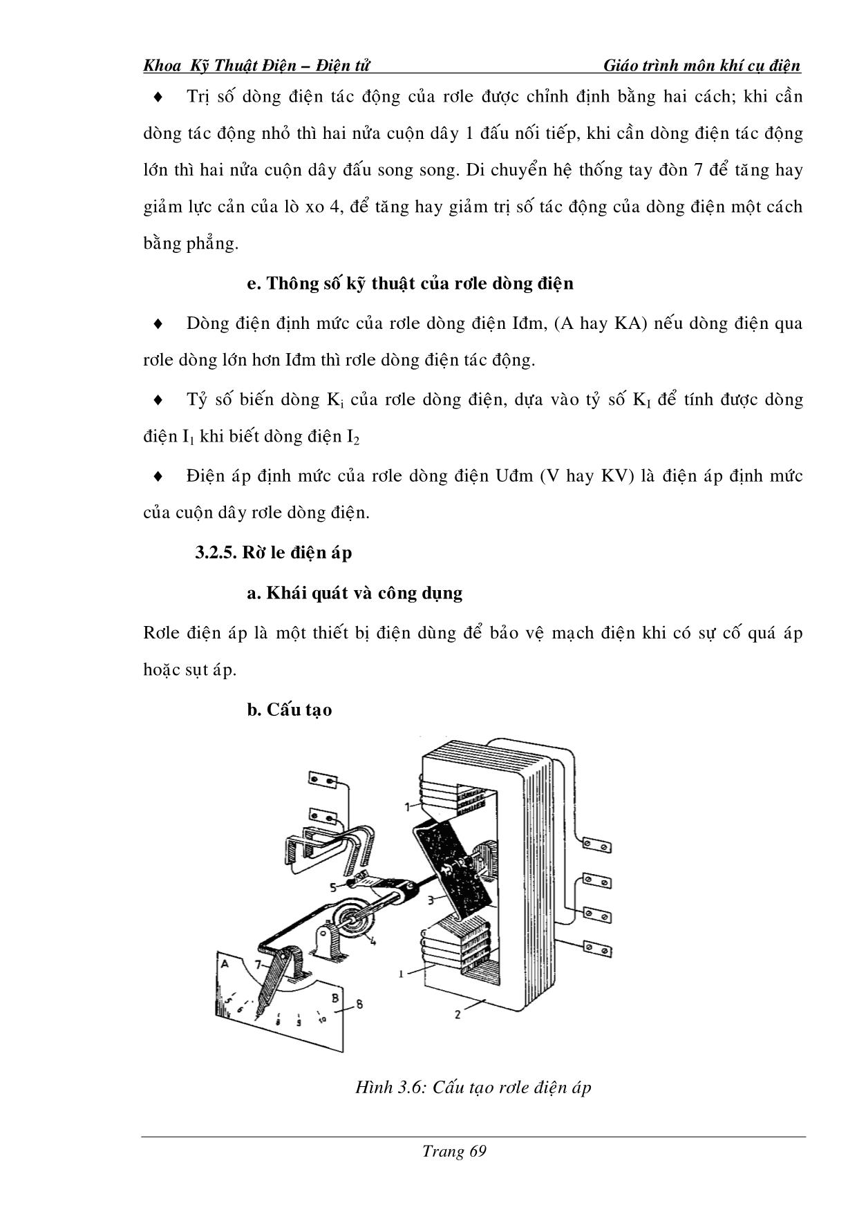 Giáo trình Khí cụ điện (Phần 2) trang 8