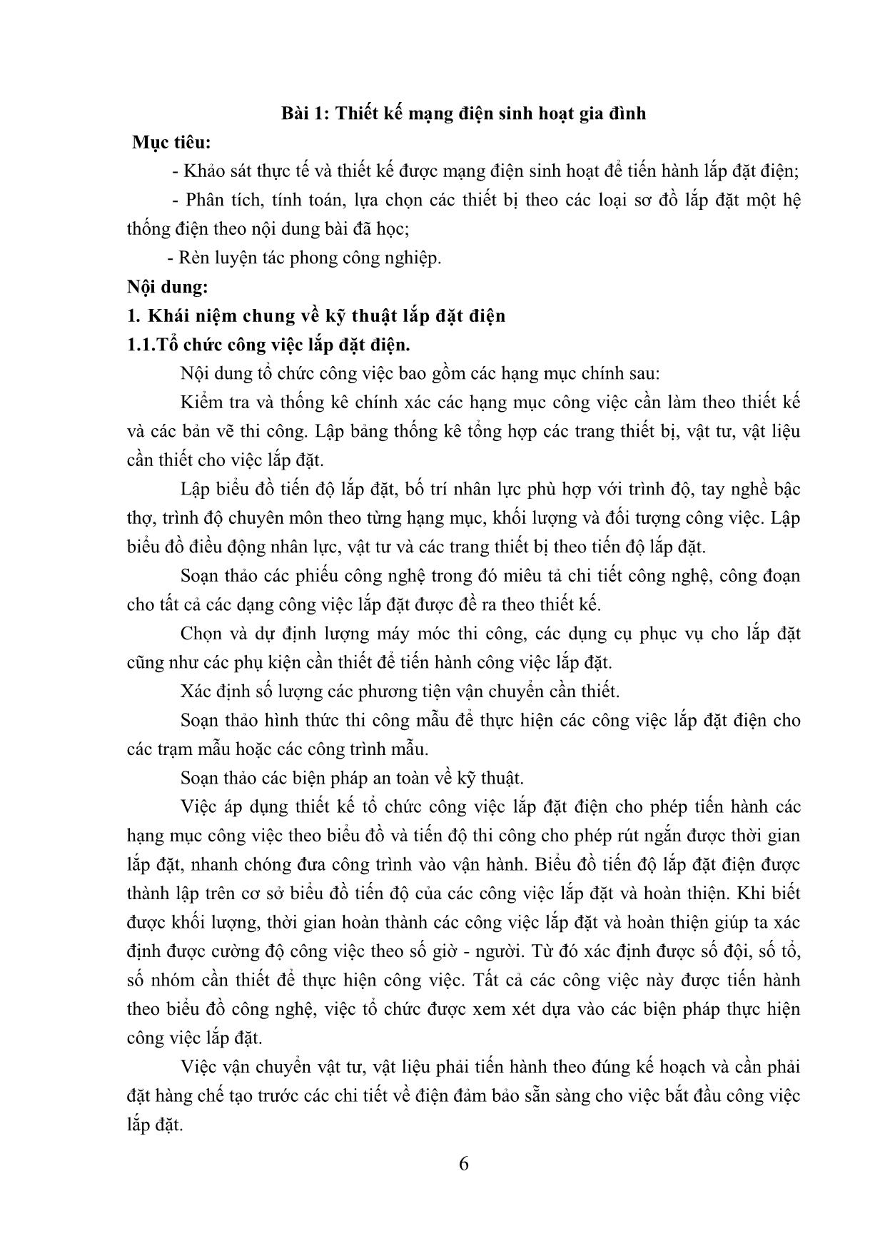 Giáo trình Cơ điện nông thôn - Lắp đặt hệ thống cung cấp điện trang 6
