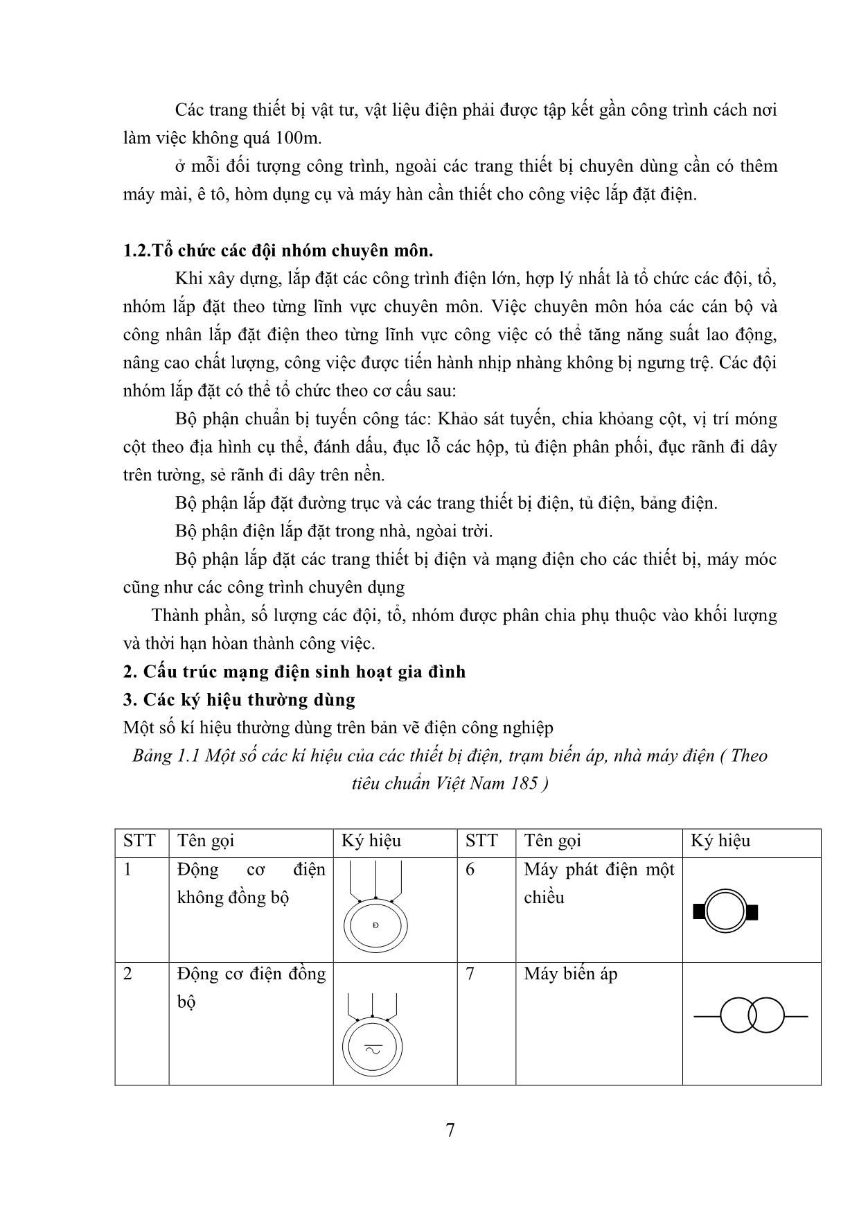 Giáo trình Cơ điện nông thôn - Lắp đặt hệ thống cung cấp điện trang 7