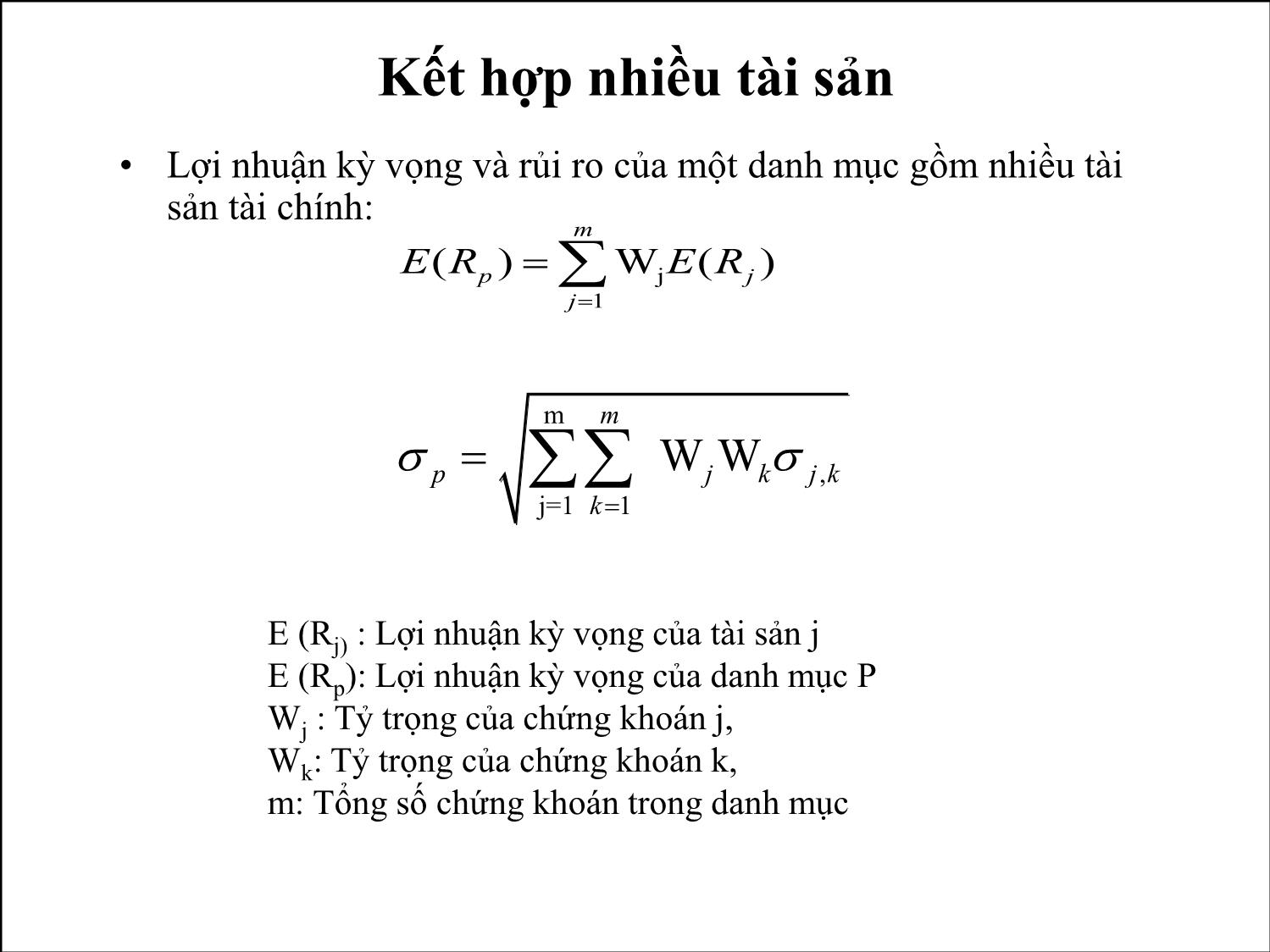 Bài giảng Phân tích tài chính - Bài 7: Lý thuyết danh mục đầu tư trang 5