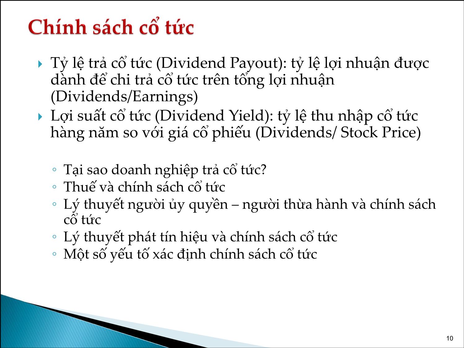 Bài giảng Phân tích tài chính - Bài 7+8: Định giá cổ phiếu - Đỗ Thiên Anh Tuấn trang 10