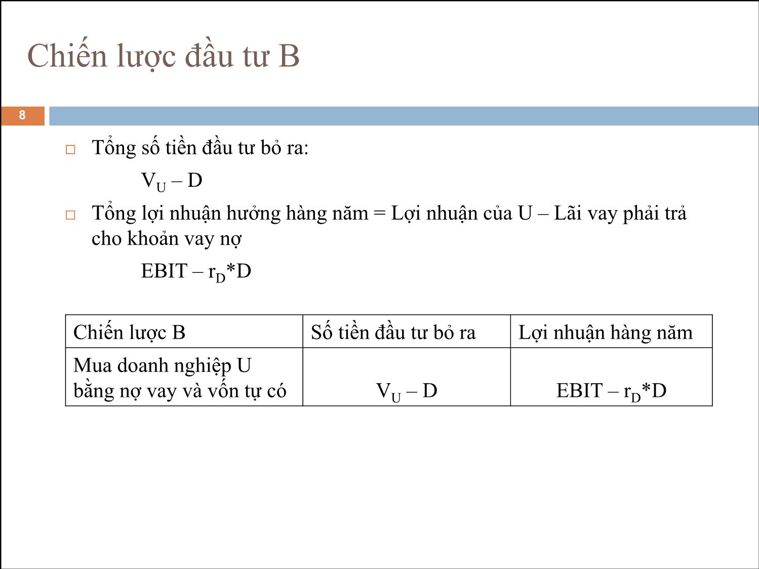 Bài giảng Phân tích tài chính - Bài 17: Cơ cấu vốn trang 8