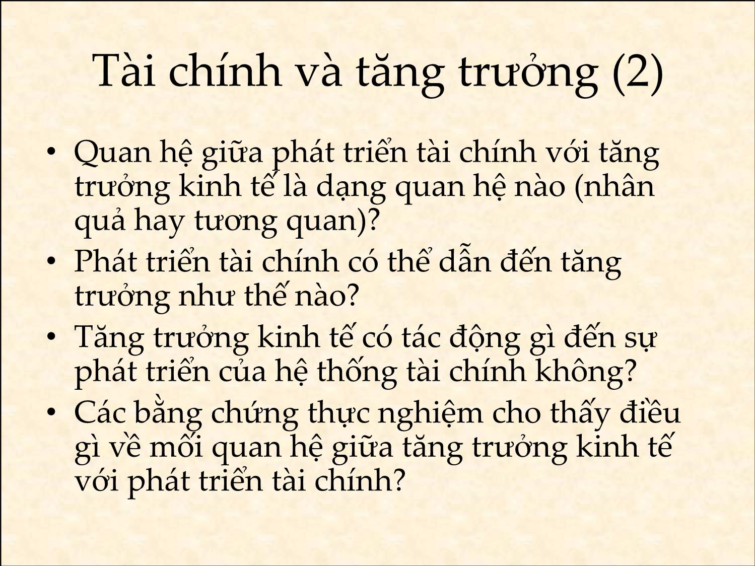 Bài giảng Tài chính phát triển - Ôn tập cuối kỳ - Trần Thị Quế Giang trang 7