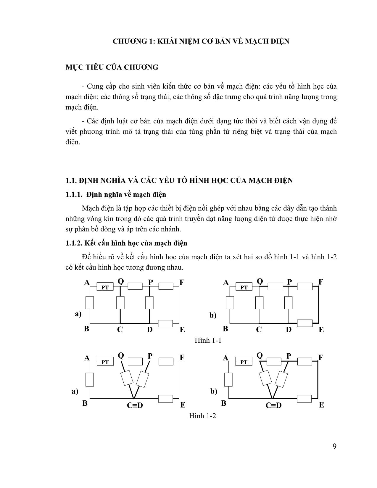 Giáo trình Mạch điện trang 9