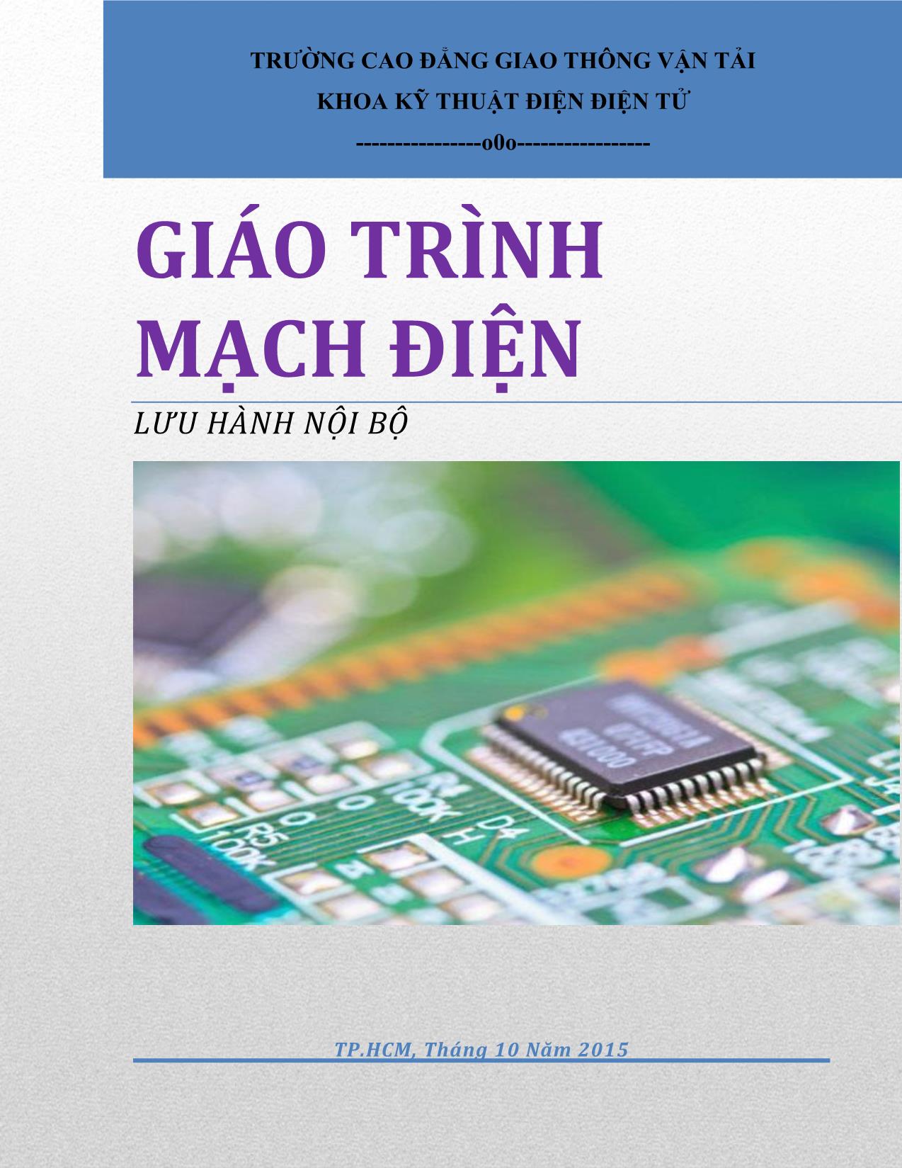 Giáo trình Mạch điện (Phần 1) trang 1