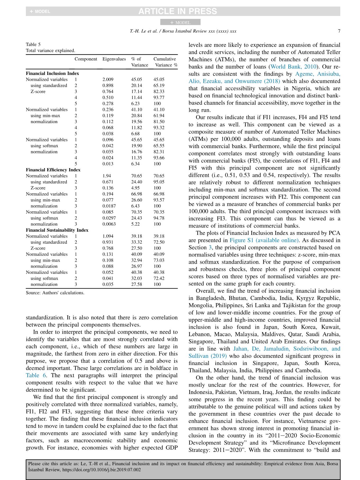 Financial inclusion and its impact on financial efficiency and sustainability: Empirical evidence from Asia trang 7