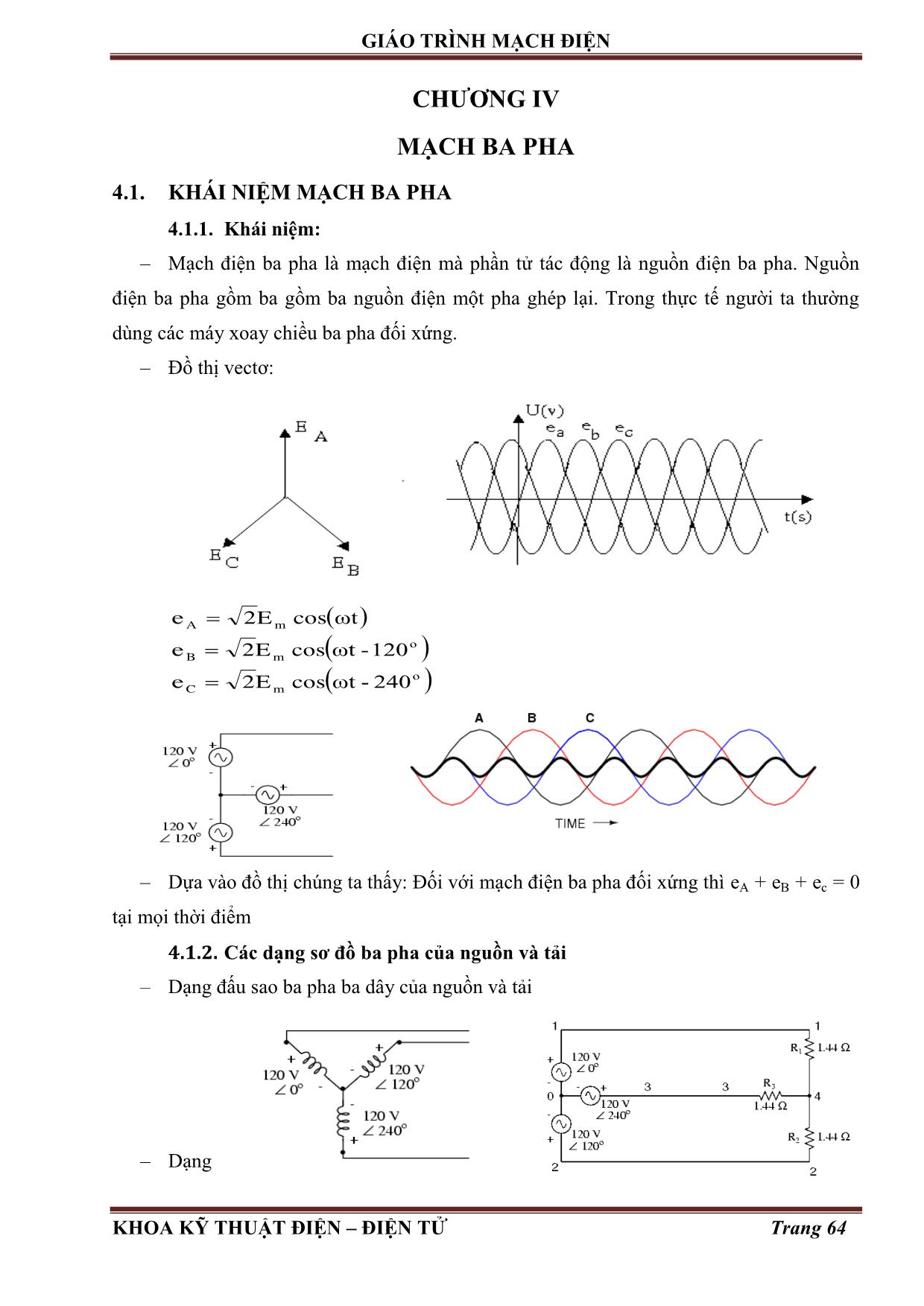 Giáo trình Mạch điện (Phần 2) trang 1