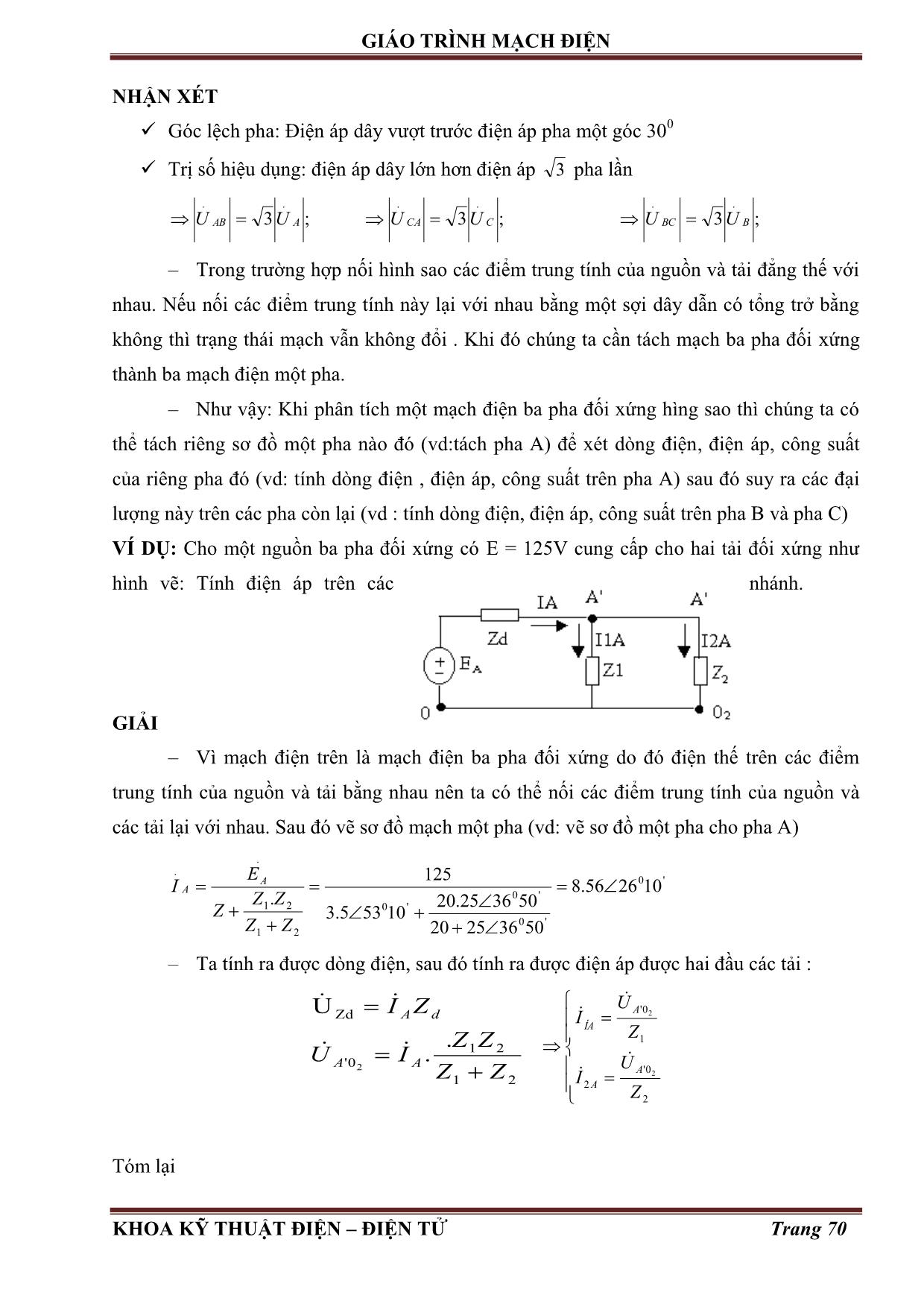 Giáo trình Mạch điện (Phần 2) trang 7