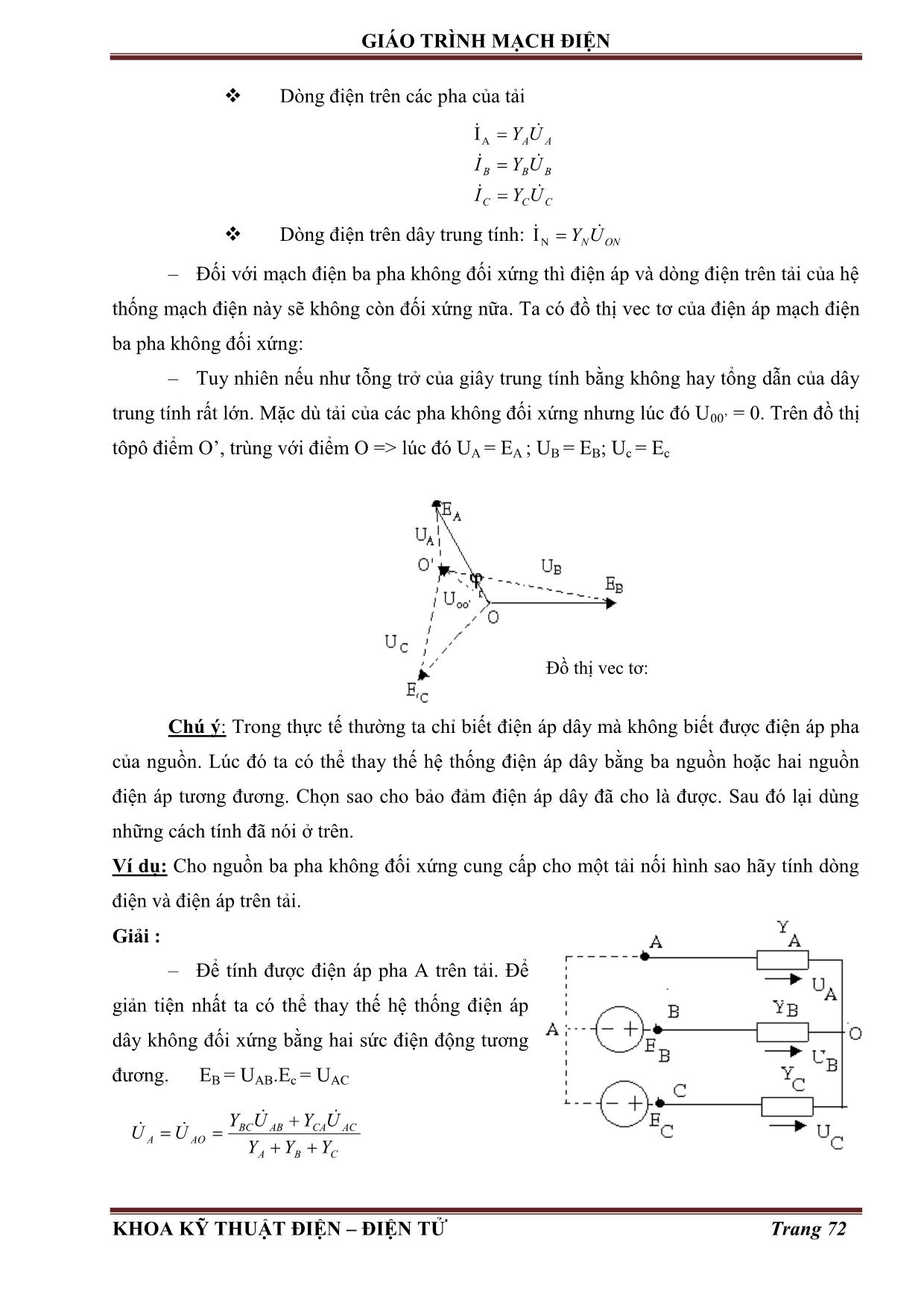 Giáo trình Mạch điện (Phần 2) trang 9