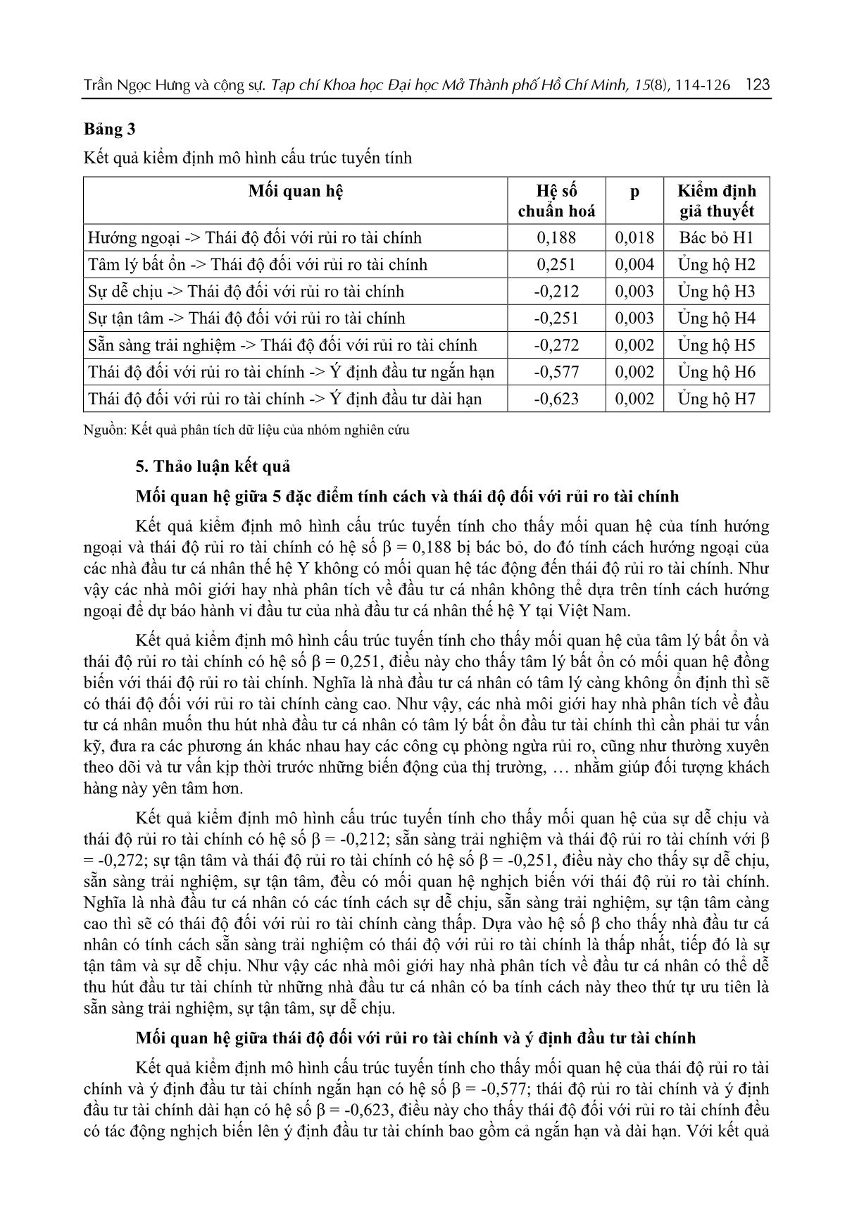 Sự tác động của các đặc điểm tính cách đến ý định đầu tư tài chính cá nhân: Một nghiên cứu trên thế hệ Y trang 10