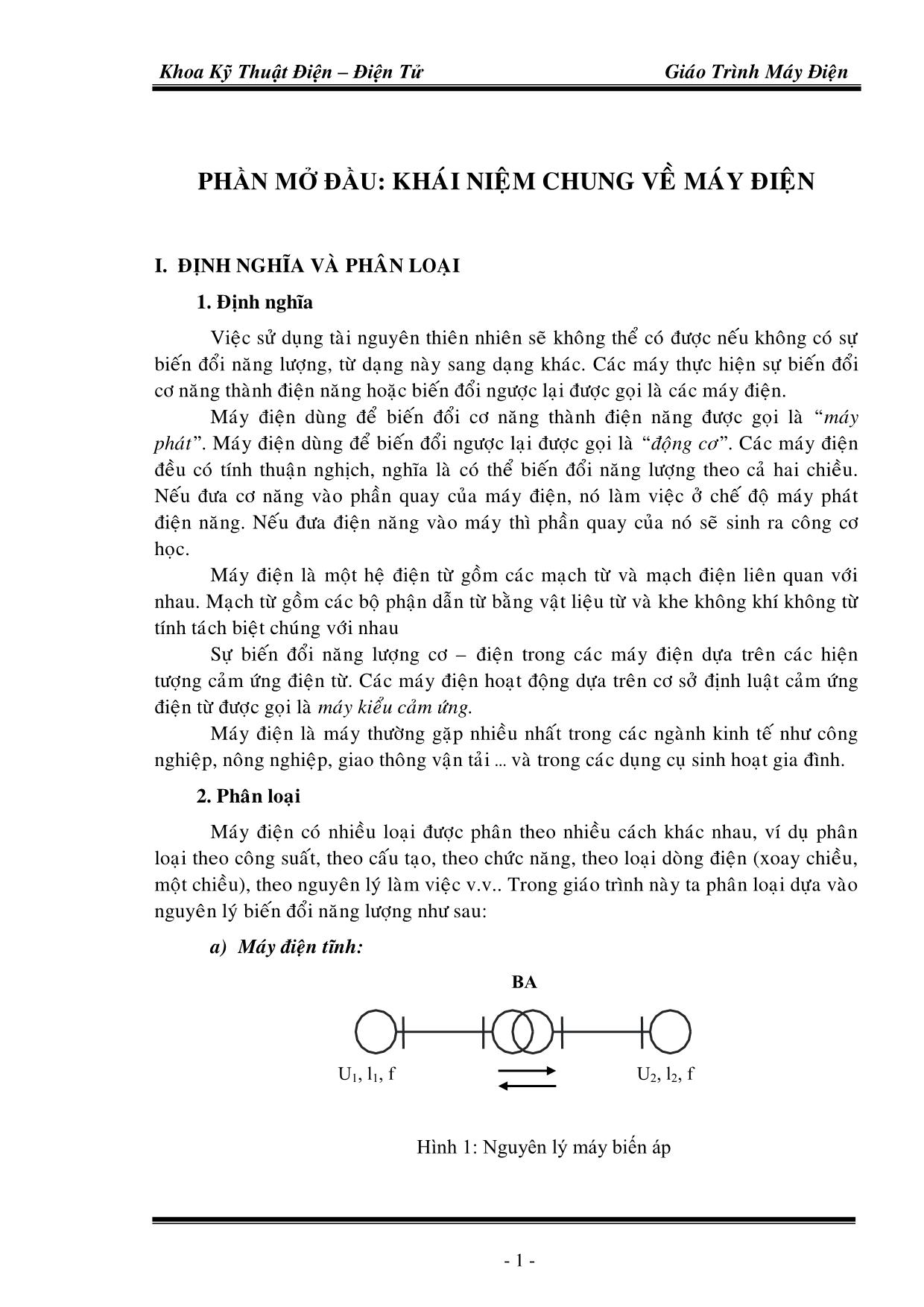 Giáo trình Máy điện (Phần 1) trang 6