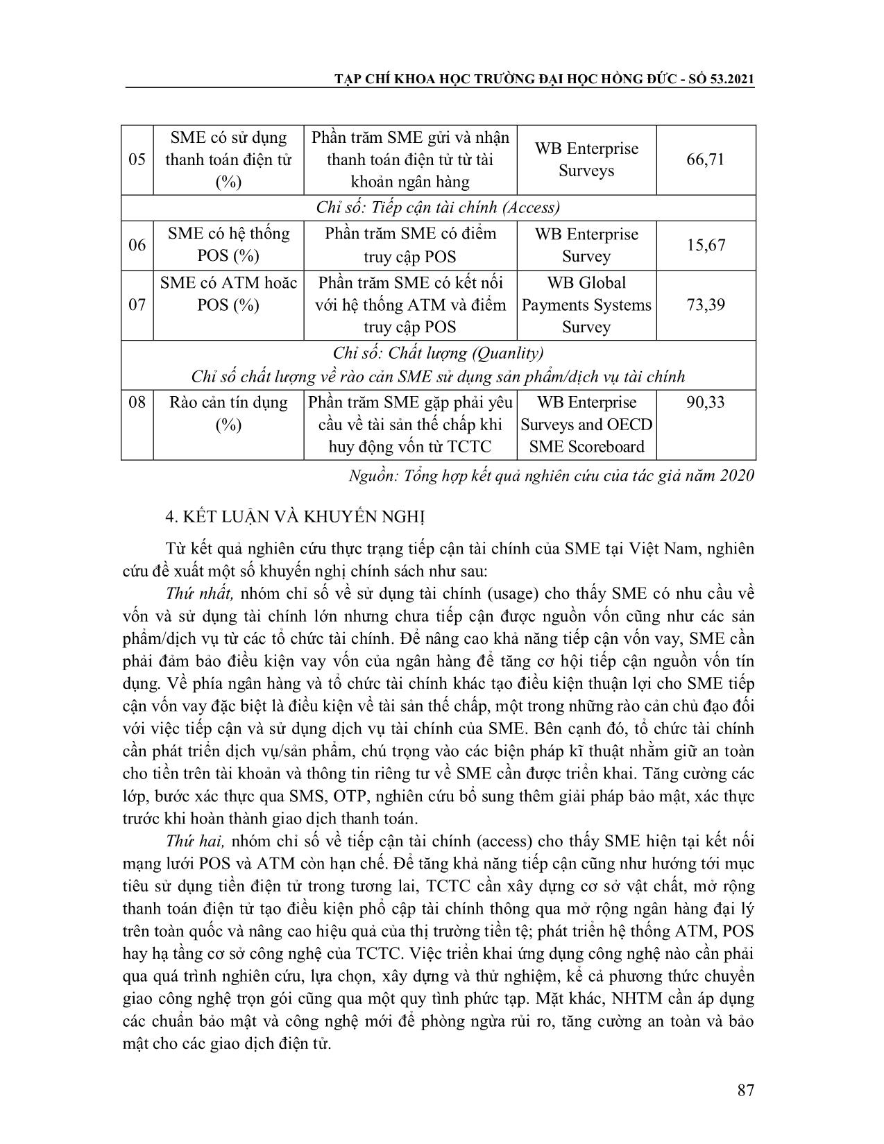 Tài chính toàn diện của doanh nghiệp nhỏ và vừa tại Việt Nam - Nghiên cứu dựa trên bộ chỉ số G20 trang 7
