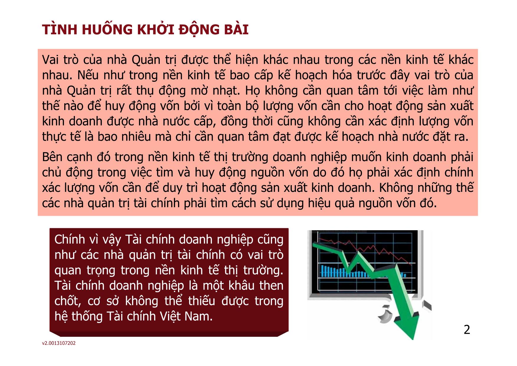 Bài giảng môn Phân tích báo cáo tài chính - Bài 1: Tổng quan về tài chính doanh nghiệp - Nguyễn Thị Hà trang 2