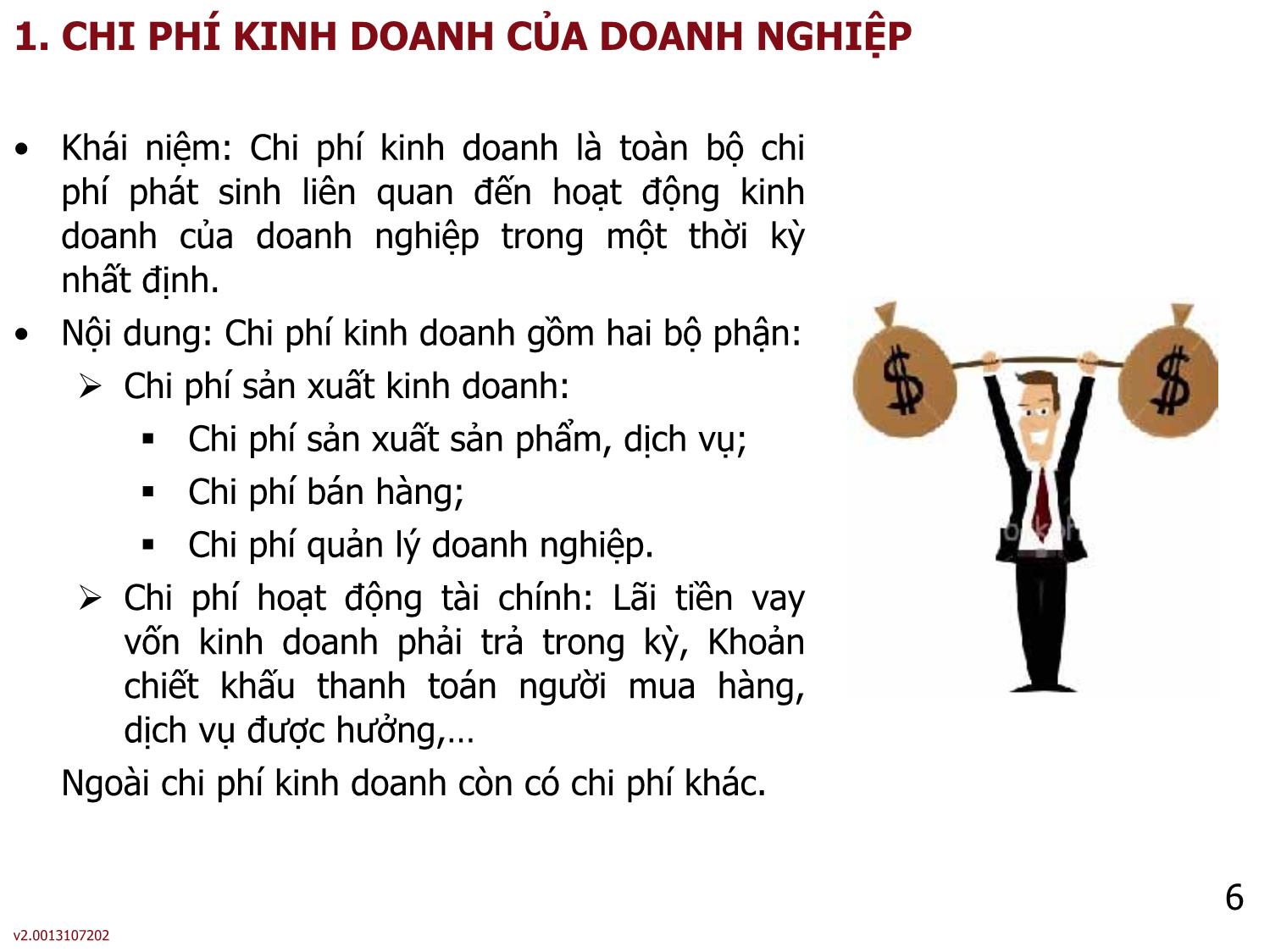 Bài giảng môn Phân tích báo cáo tài chính - Bài 2: Chi phí, doanh thu và lợi nhuận của doanh nghiệp - Nguyễn Thị Hà trang 6