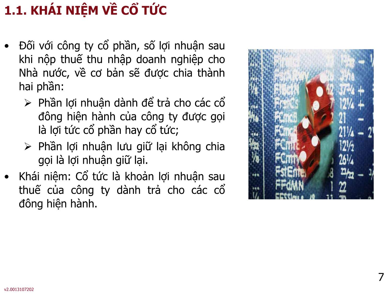 Bài giảng môn Phân tích báo cáo tài chính - Bài 3: Cổ tức của công ty cổ phần - Nguyễn Thị Hà trang 7