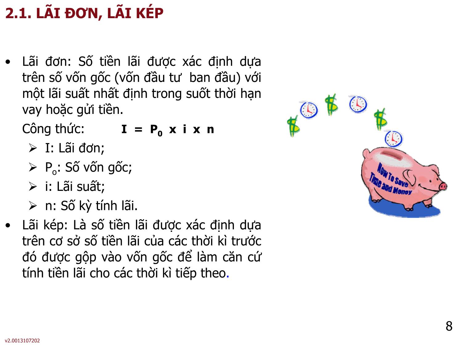 Bài giảng môn Phân tích báo cáo tài chính - Bài 5: Giá trị thời gian của tiền - Nguyễn Thị Hà trang 8