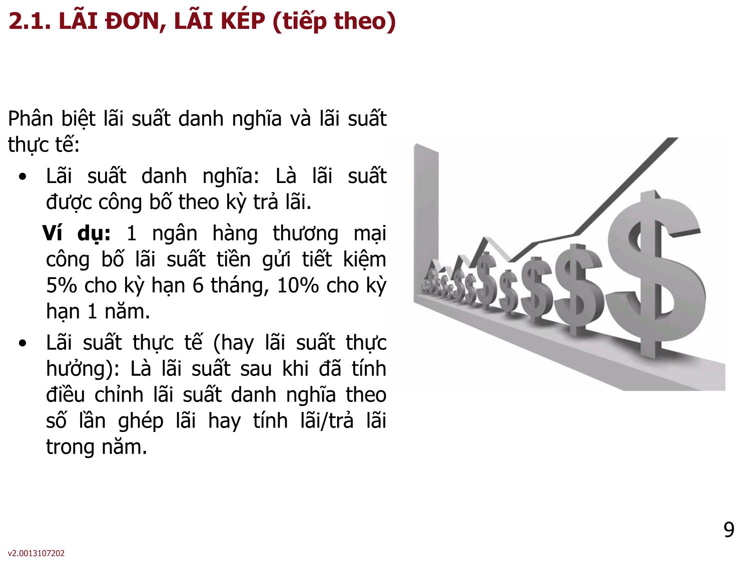 Bài giảng môn Phân tích báo cáo tài chính - Bài 5: Giá trị thời gian của tiền - Nguyễn Thị Hà trang 9