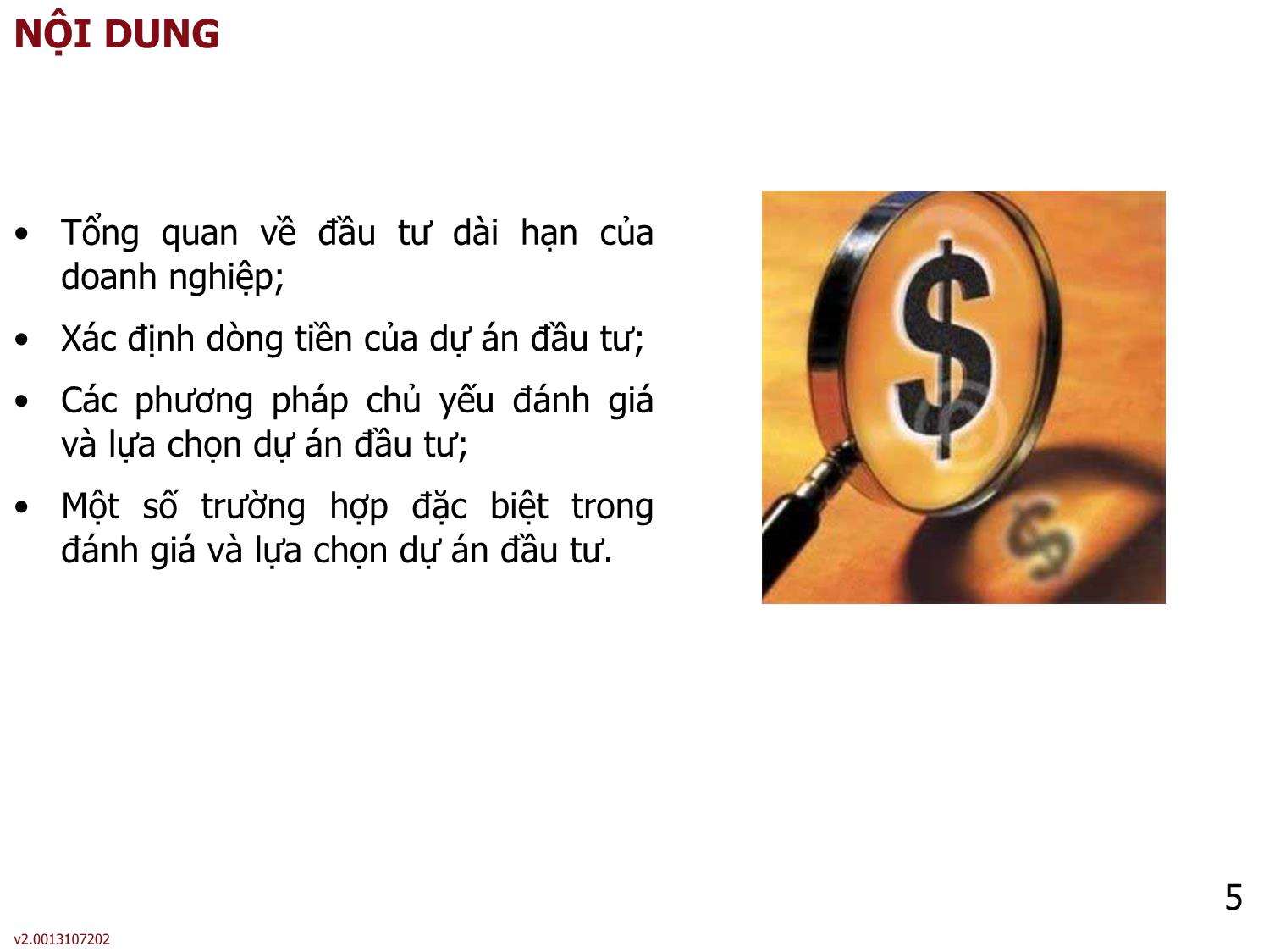 Bài giảng môn Phân tích báo cáo tài chính - Bài 6: Đầu tư dài hạn của doanh nghiệp - Nguyễn Thị Hà trang 5