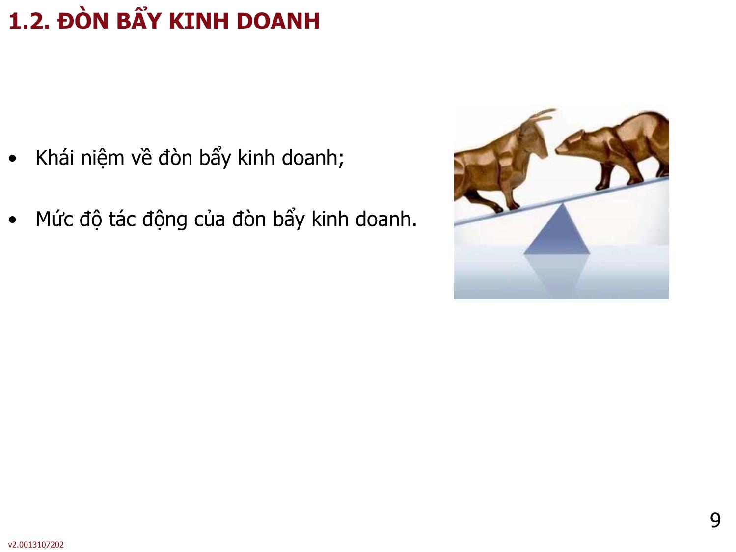 Bài giảng môn Phân tích báo cáo tài chính - Bài 7: Rủi ro và đòn bẩy của doanh nghiệp - Nguyễn Thị Hà trang 9