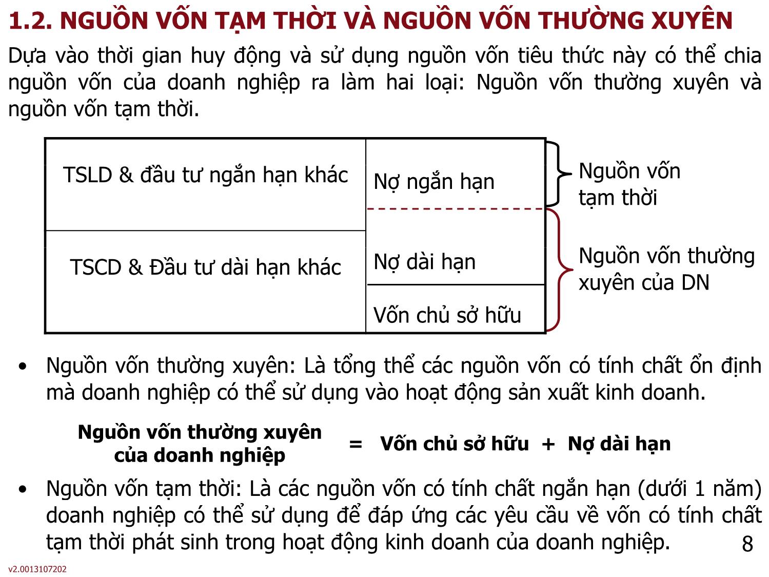 Bài giảng môn Phân tích báo cáo tài chính - Bài 8: Nguồn tài trợ của doanh nghiệp - Nguyễn Thị Hà trang 8