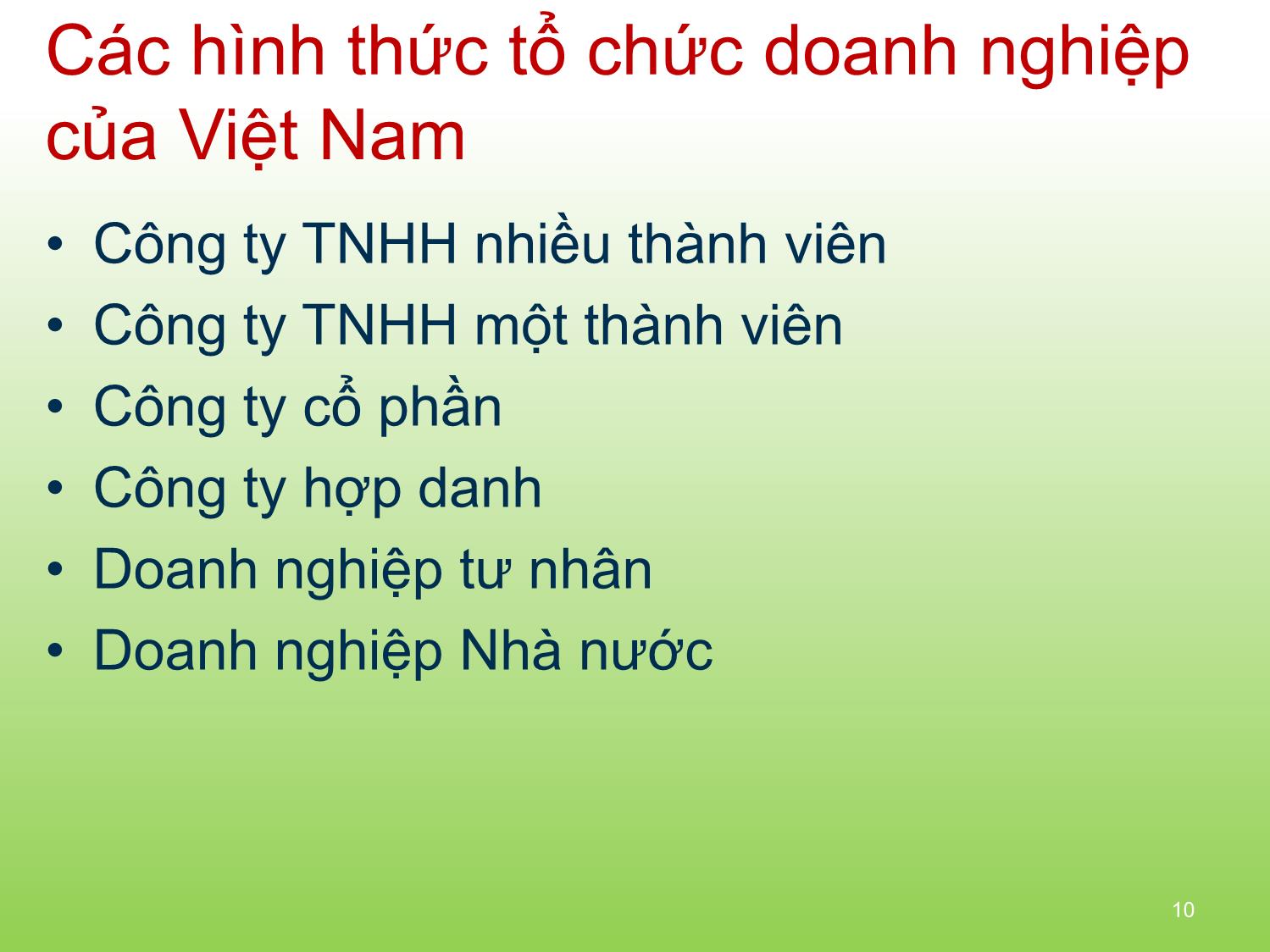 Bài giảng Tài chính doanh nghiệp - Chương 1: Giới thiệu tài chính doanh nghiệp trang 10