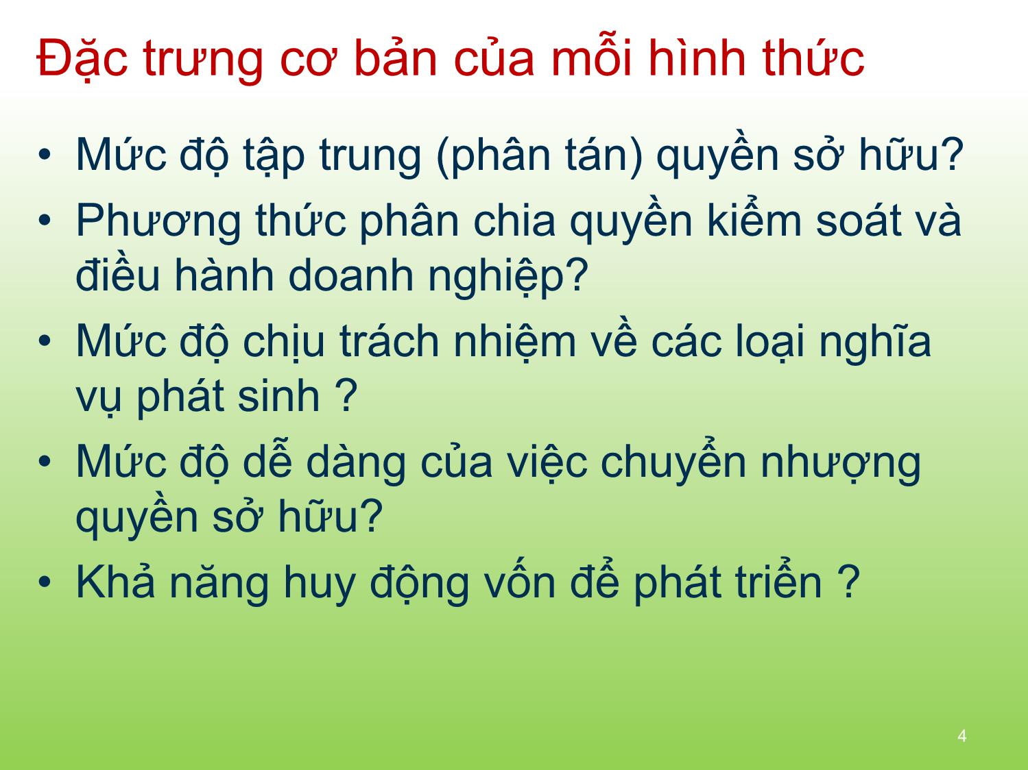 Bài giảng Tài chính doanh nghiệp - Chương 1: Giới thiệu tài chính doanh nghiệp trang 4