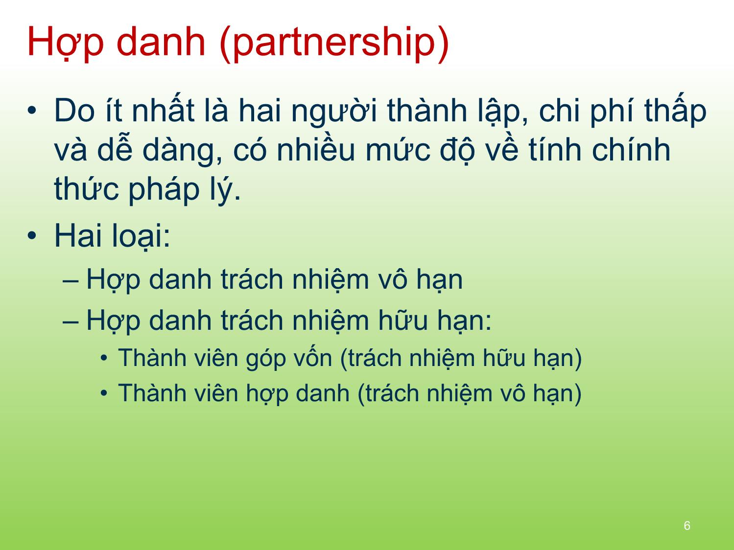 Bài giảng Tài chính doanh nghiệp - Chương 1: Giới thiệu tài chính doanh nghiệp trang 6