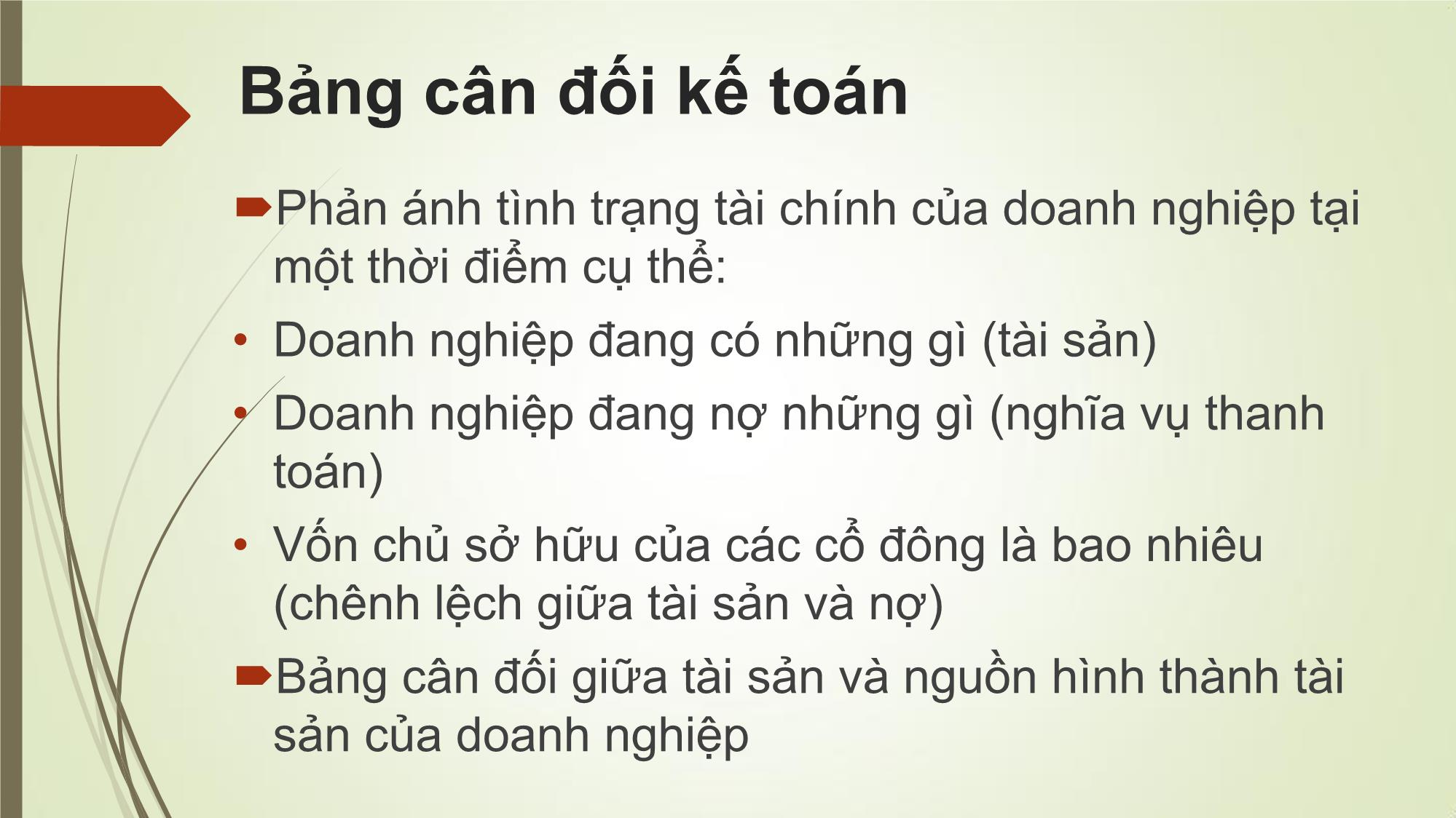 Bài giảng Tài chính doanh nghiệp - Chương 2: Báo cáo tài chính, thuế và dòng tiền trang 5