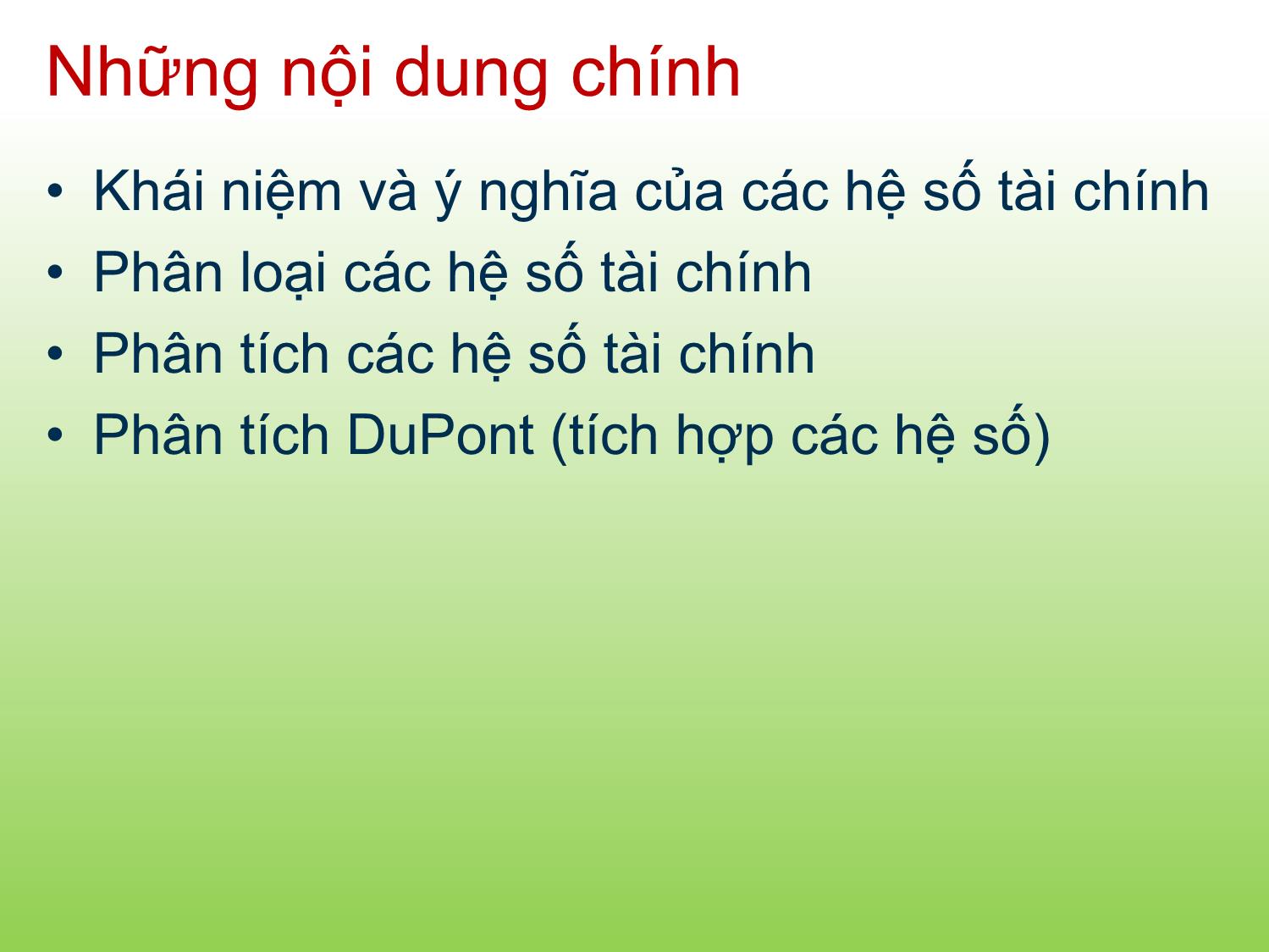 Bài giảng Tài chính doanh nghiệp - Chương 3: Phân tích báo cáo tài chính - Trần Thị Thái Hà trang 3