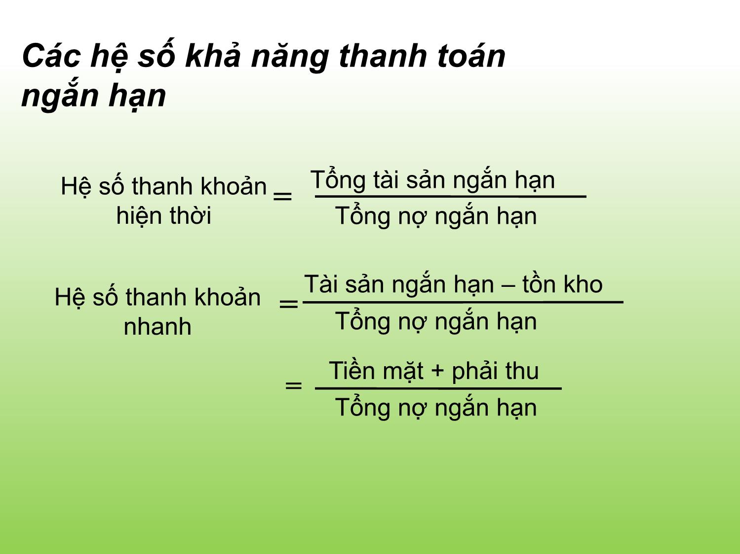 Bài giảng Tài chính doanh nghiệp - Chương 3: Phân tích báo cáo tài chính - Trần Thị Thái Hà trang 8