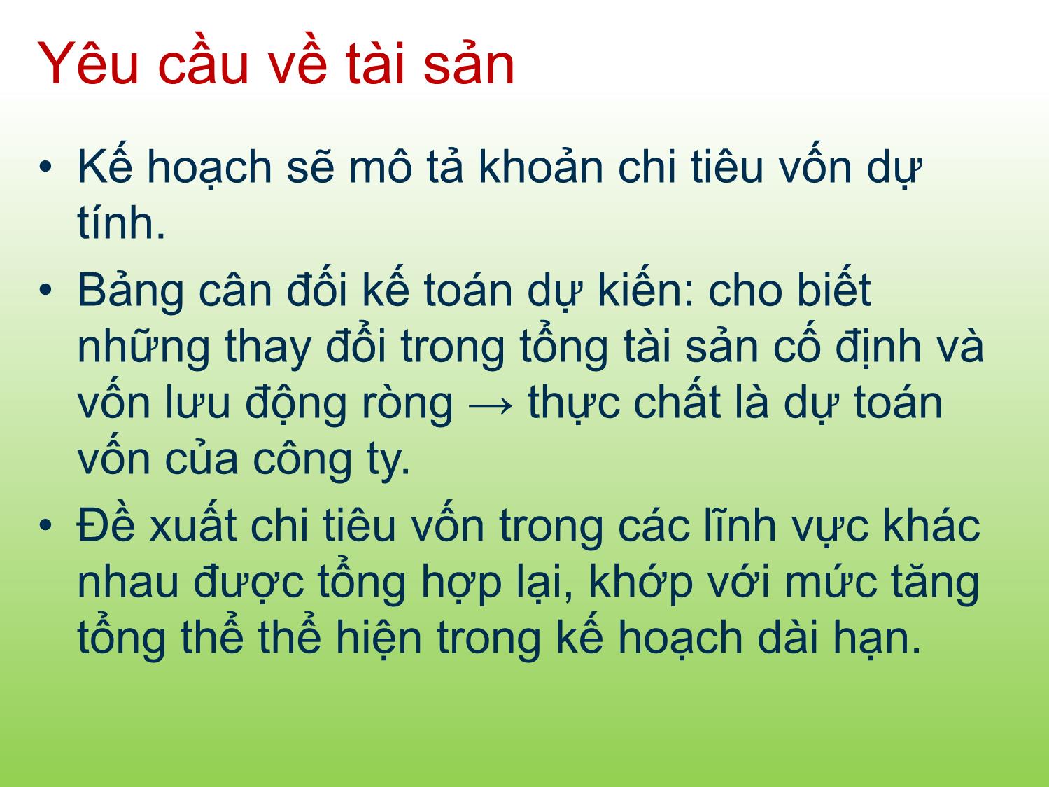 Bài giảng Tài chính doanh nghiệp - Chương 4: Lập kế hoạch tài chính dài hạn - Trần Thị Thái Hà trang 9