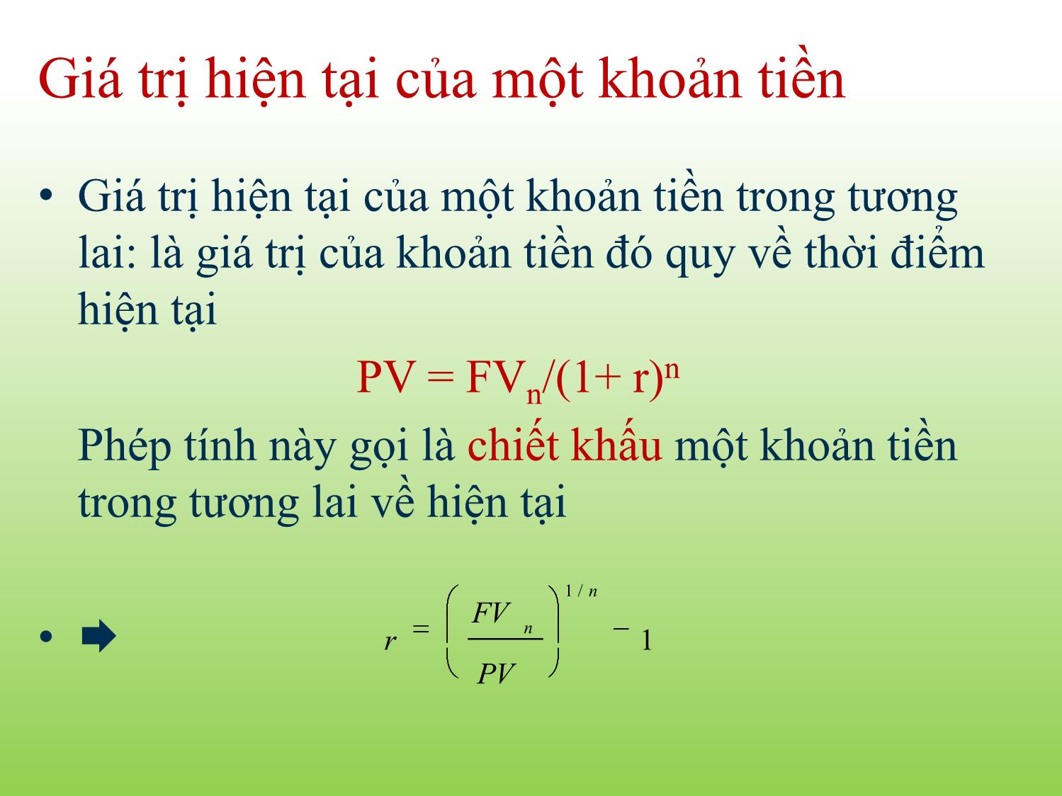 Bài giảng Tài chính doanh nghiệp - Chương 5: Giá trị thời gian của tiền - Trần Thị Thái Hà trang 7