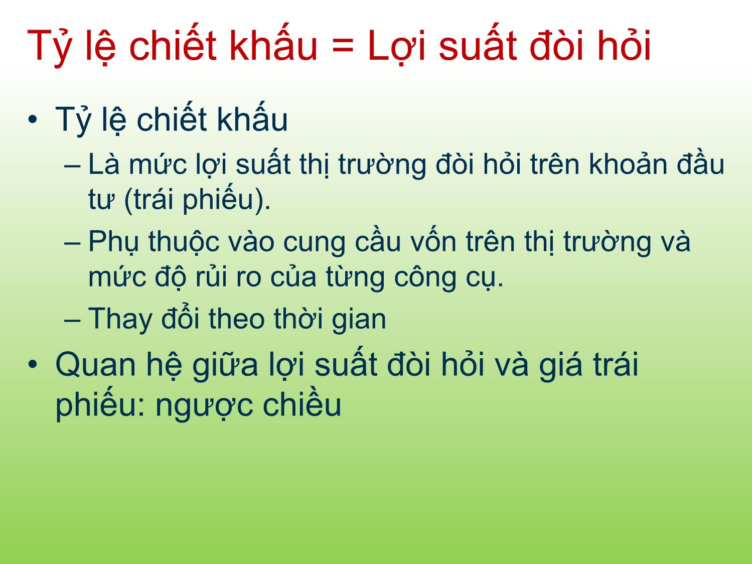 Bài giảng Tài chính doanh nghiệp - Chương 6: Định giá trái phiếu và cổ phiếu phổ thông - Trần Thị Thái Hà trang 10