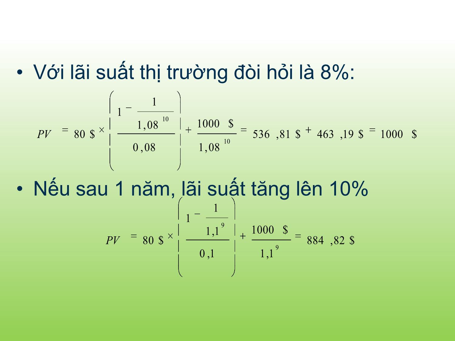 Bài giảng Tài chính doanh nghiệp - Chương 6: Định giá trái phiếu và cổ phiếu phổ thông - Trần Thị Thái Hà trang 8