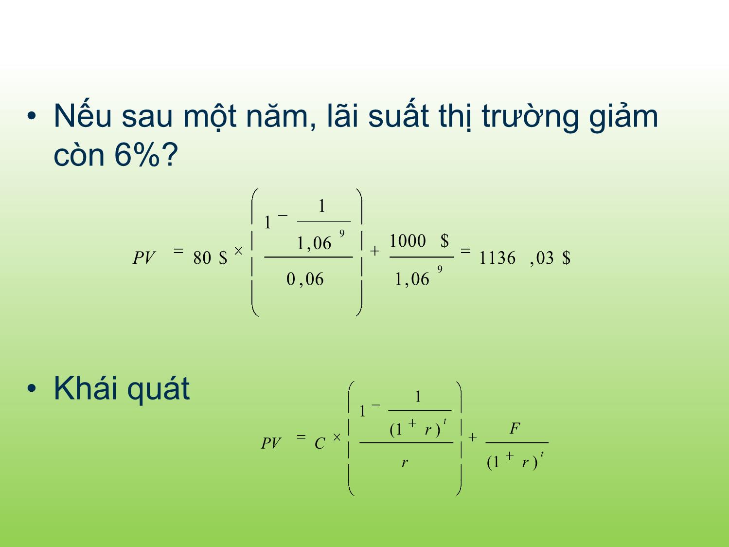 Bài giảng Tài chính doanh nghiệp - Chương 6: Định giá trái phiếu và cổ phiếu phổ thông - Trần Thị Thái Hà trang 9