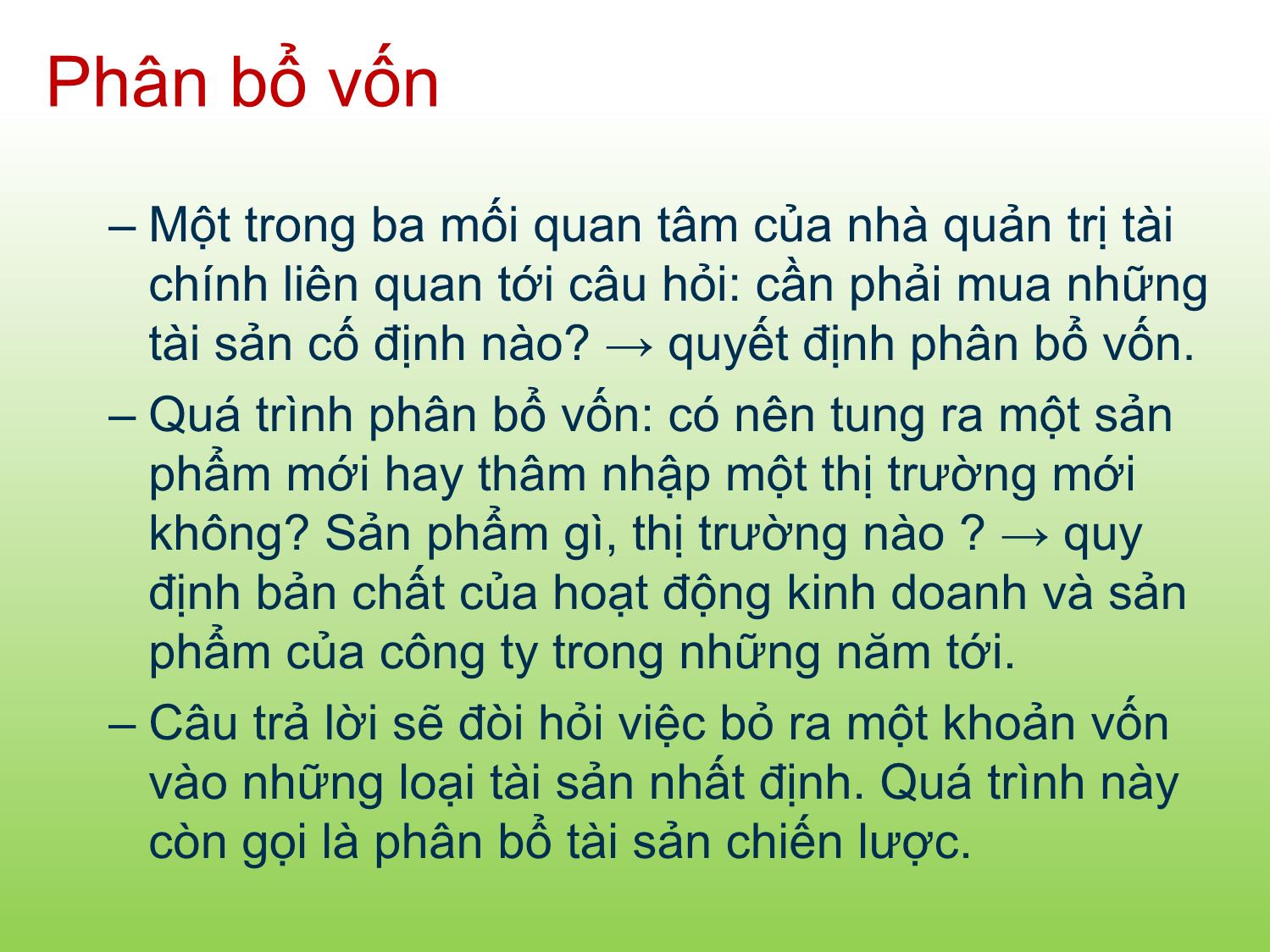 Bài giảng Tài chính doanh nghiệp - Chương 7: NPV và các tiêu chuẩn đầu tư khác - Trần Thị Thái Hà trang 2