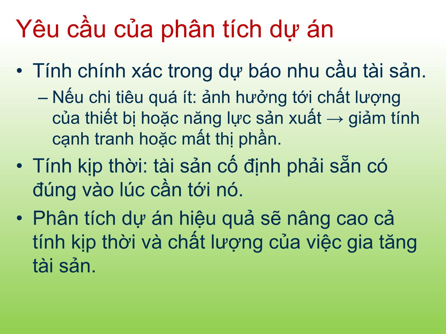 Bài giảng Tài chính doanh nghiệp - Chương 7: NPV và các tiêu chuẩn đầu tư khác - Trần Thị Thái Hà trang 4