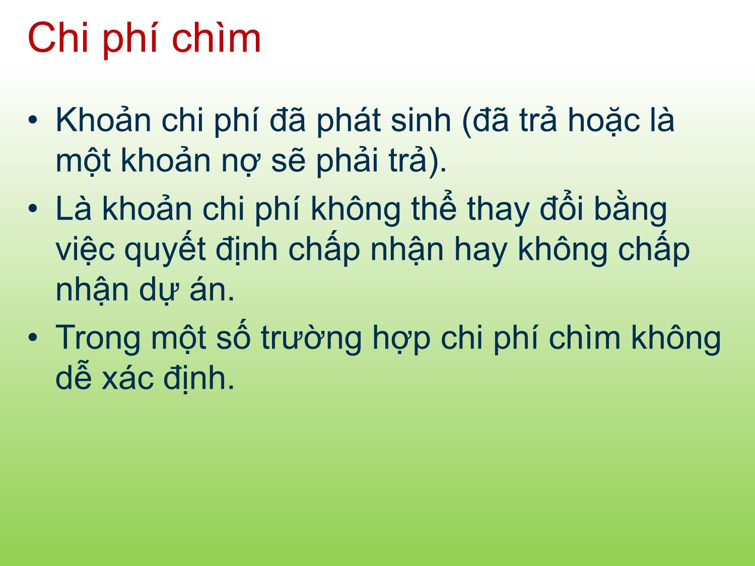 Bài giảng Tài chính doanh nghiệp - Chương 8: Phân tích dòng tiền của dự án - Trần Thị Thái Hà trang 8