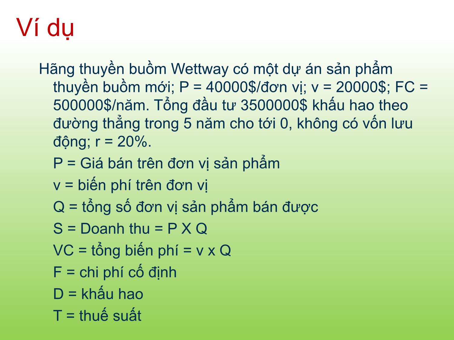 Bài giảng Tài chính doanh nghiệp - Chương 9: Phân tích hòa vốn và đòn bẩy - Trần Thị Thái Hà trang 10