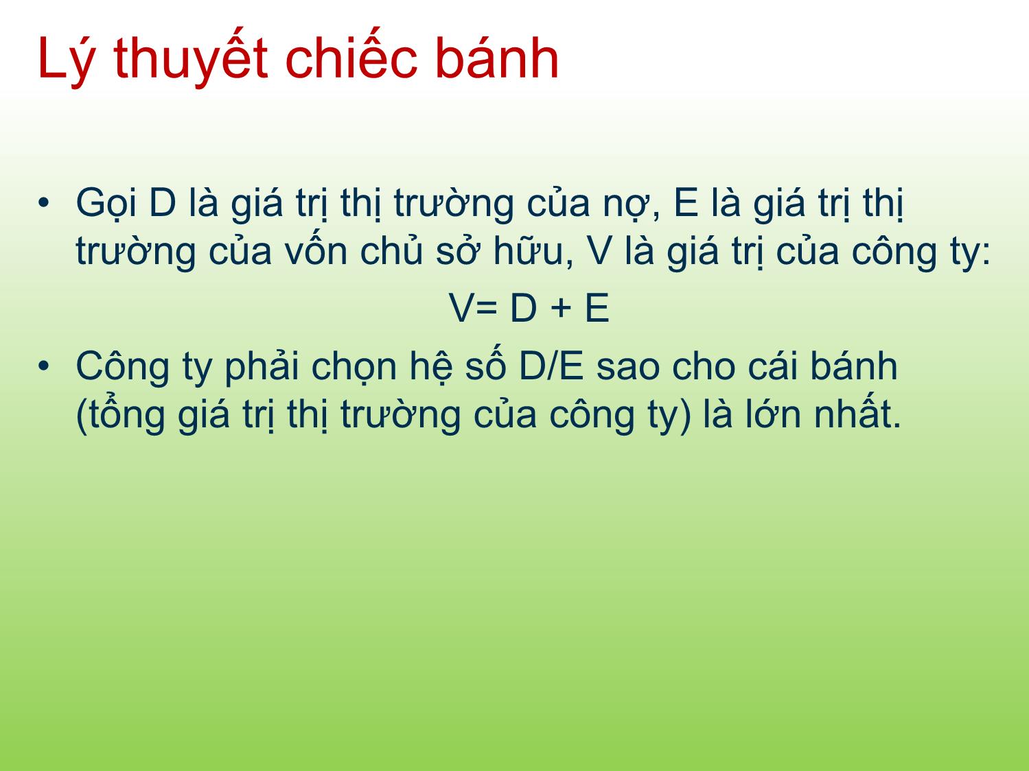 Bài giảng Tài chính doanh nghiệp - Chương 11: Cơ cấu vốn - Trần Thị Thái Hà trang 6