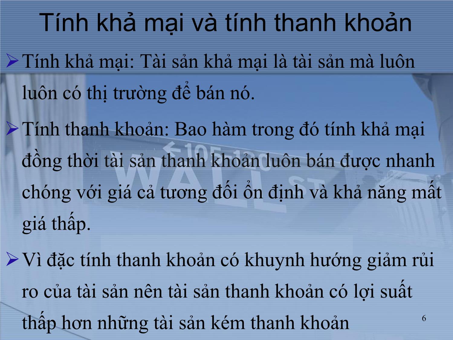 Bài giảng Thị trường tài chính và định chế tài chính - Chương 3: Cấu trúc của lãi suất trang 6